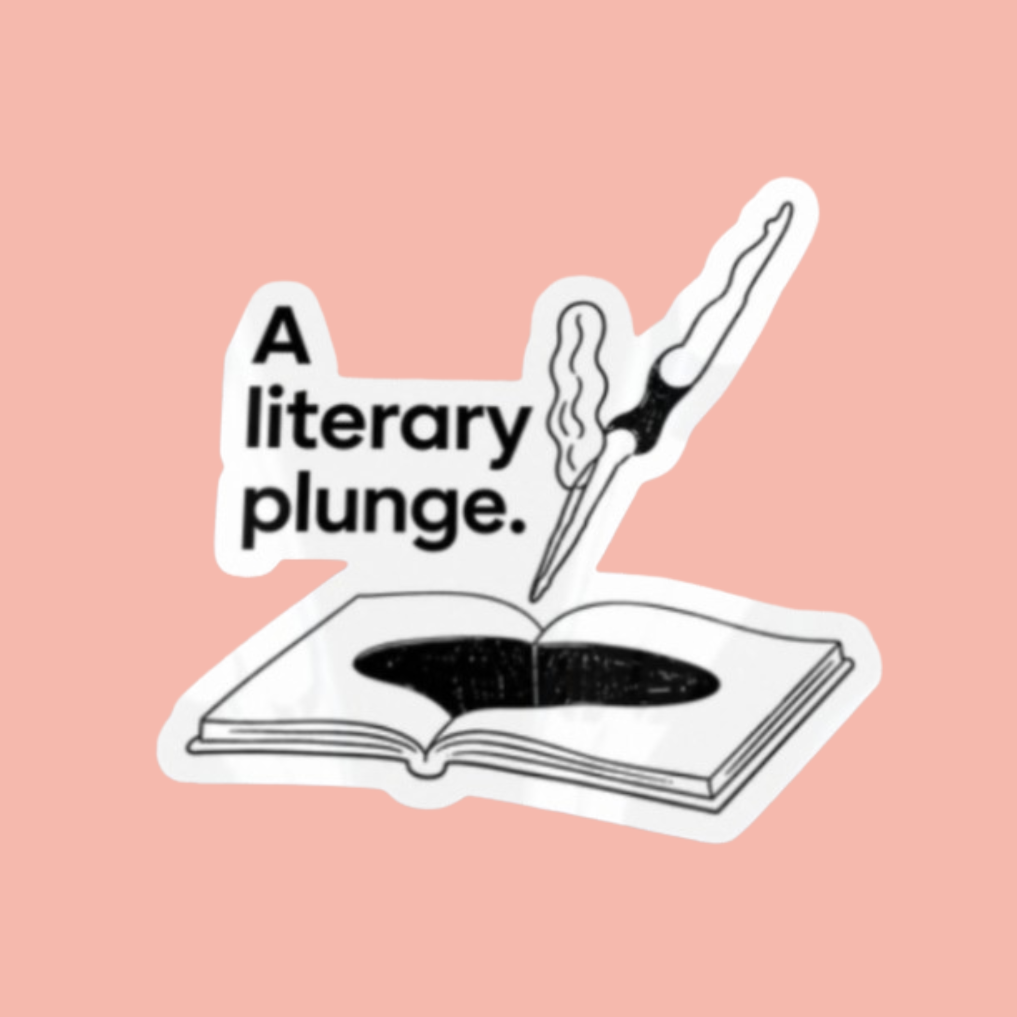 Literary Plunge Sticker