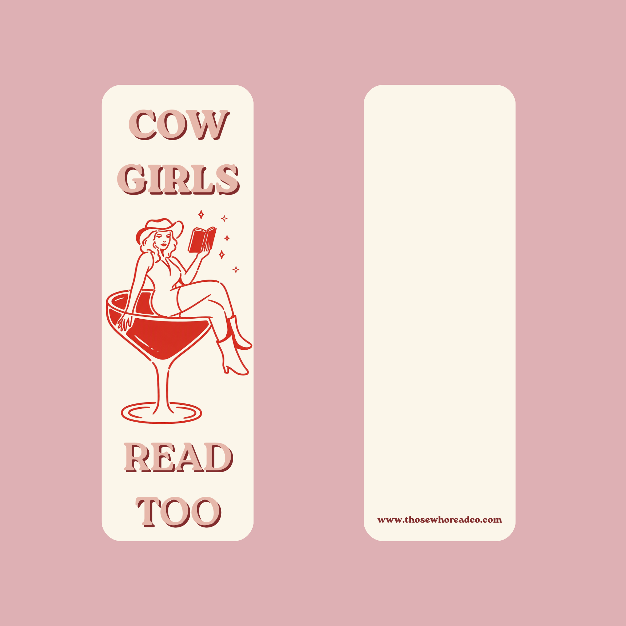 Cowgirls Read Too Bookmark