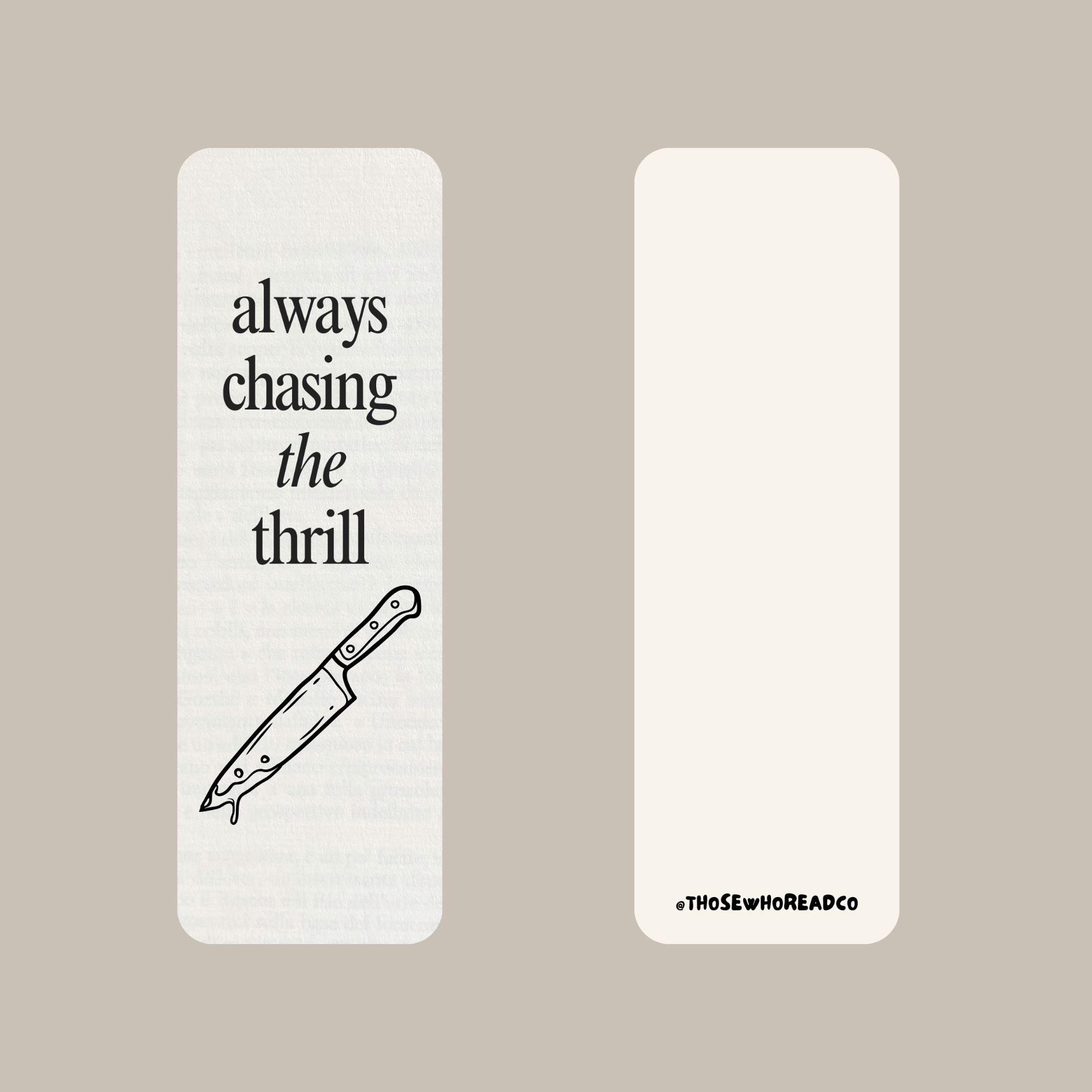 Chasing the Thrill Bookmark