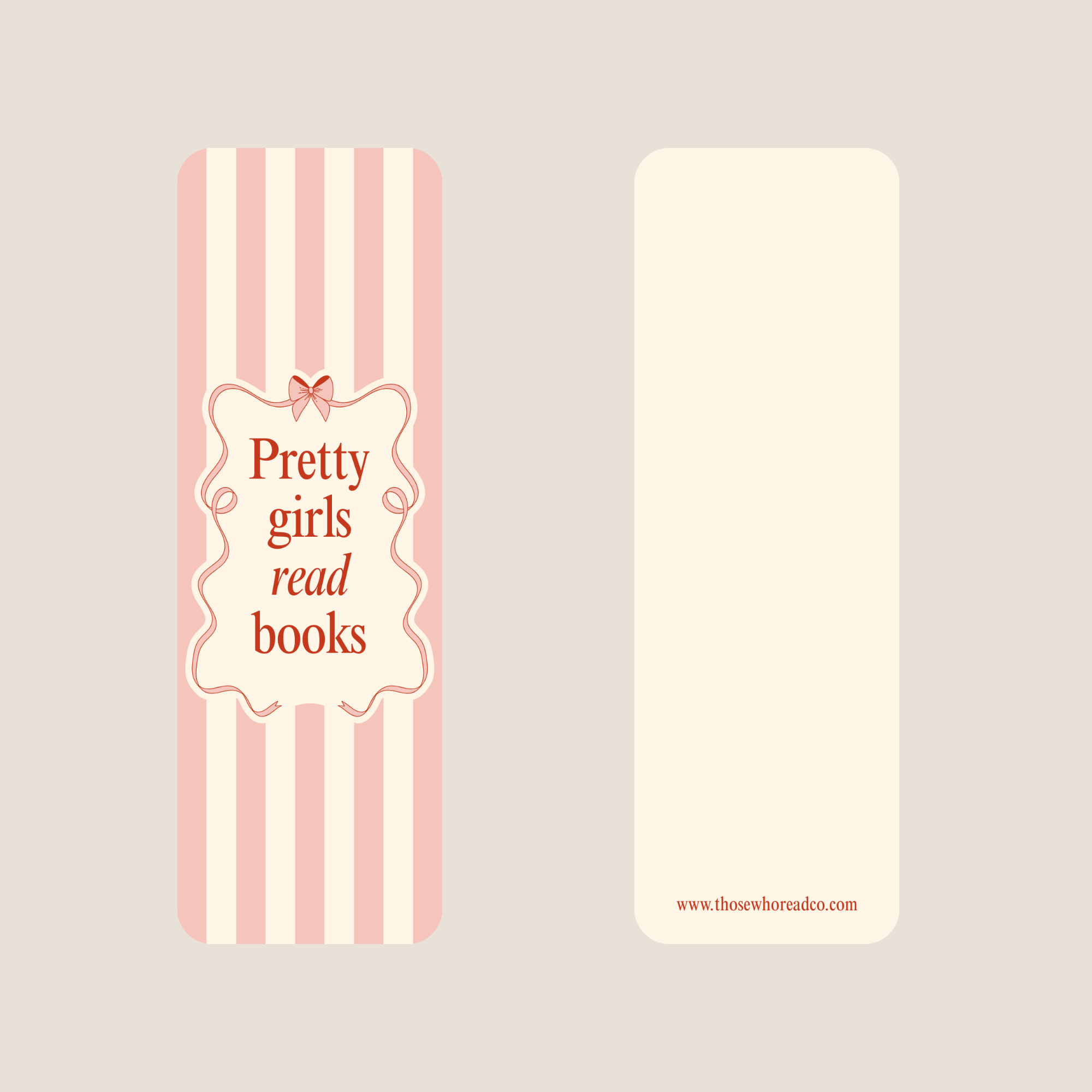 Pretty Girls Read Books Bookmark