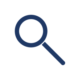 Magnifying glass icon with a handle