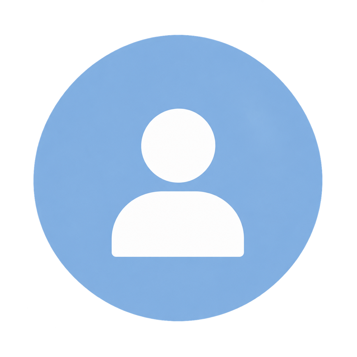 Gray circular user profile icon with a white silhouette of a person in the center.