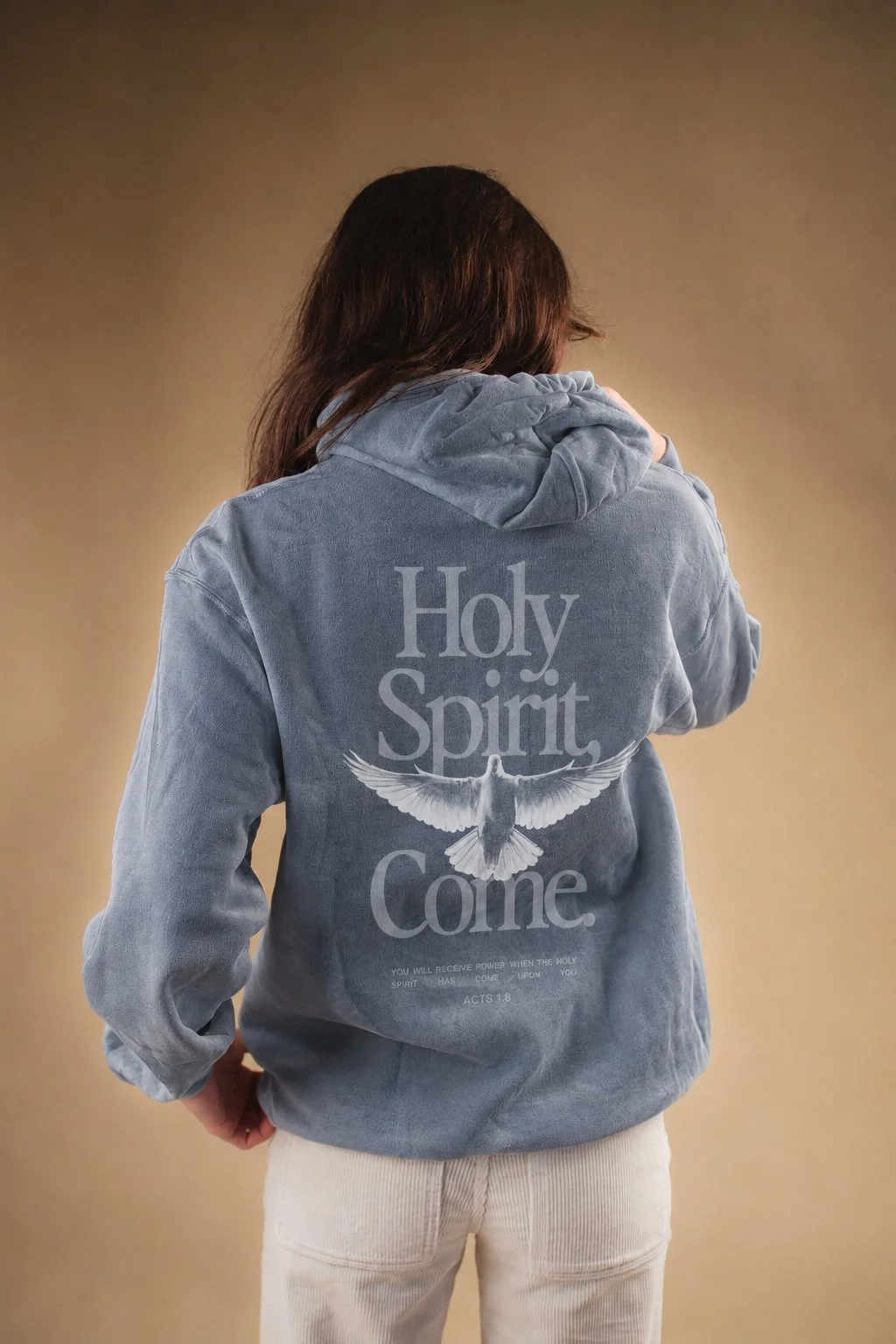 Blue Holy Spirit Come graphic hoodie