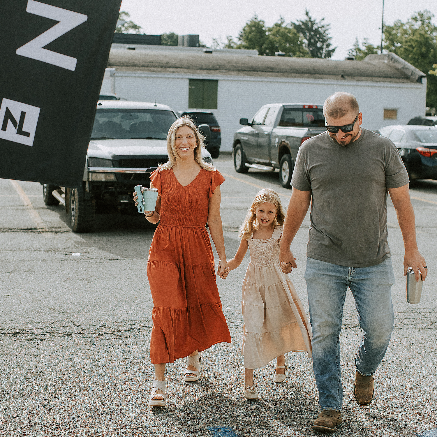 Guests arriving for a Sunday service at New Life Church