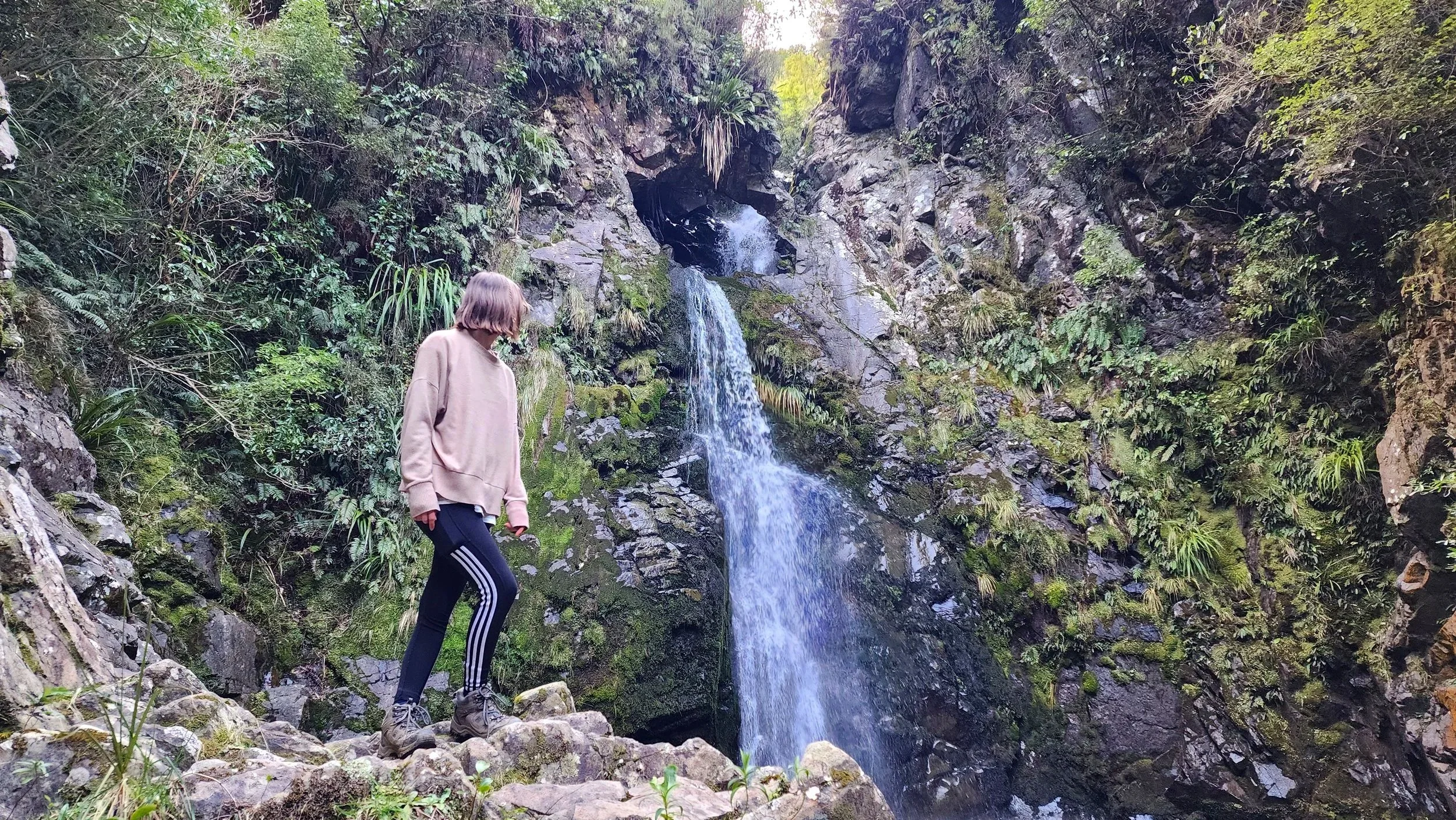 Family exploring Mt Nimrod Scenic Reserve