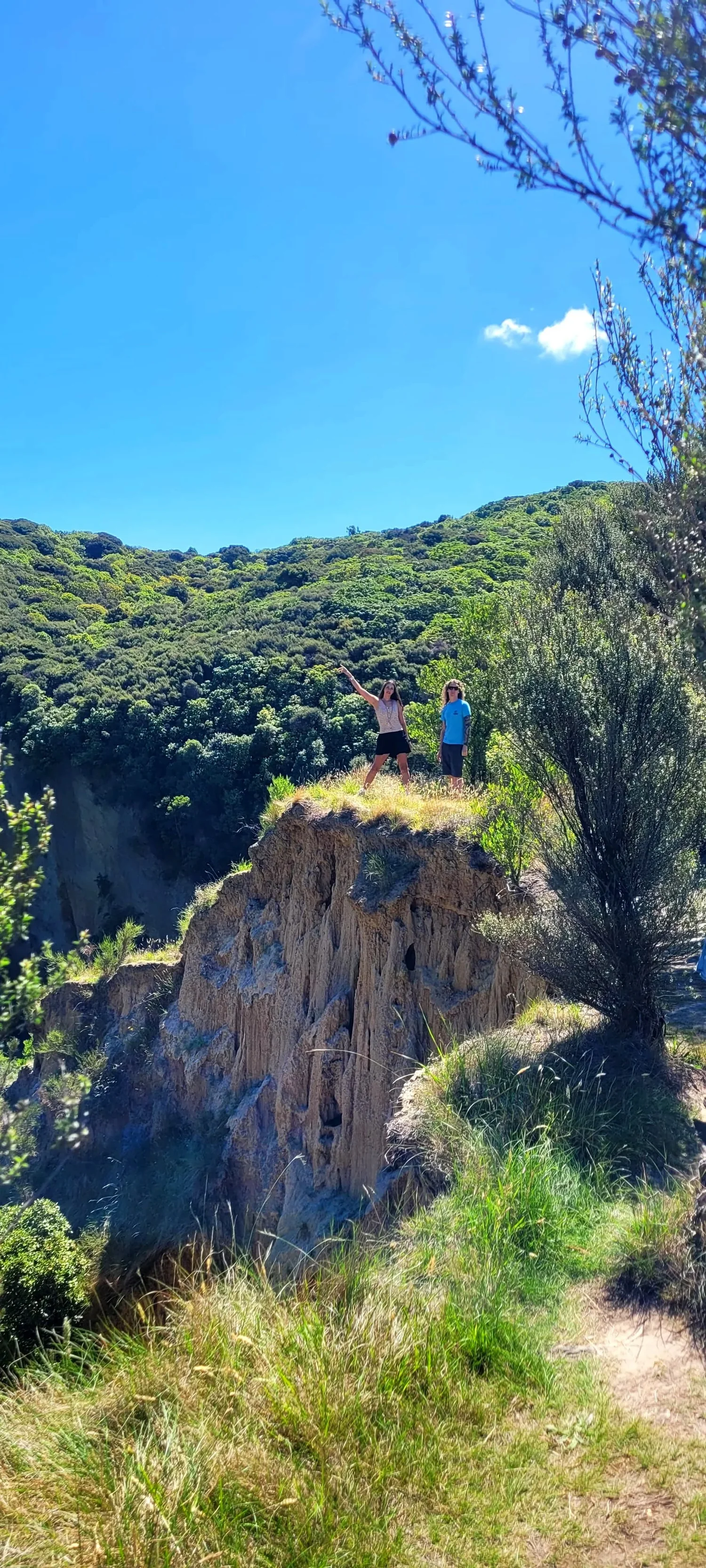 Two of us overlooking the Cathedral Gully cliffs