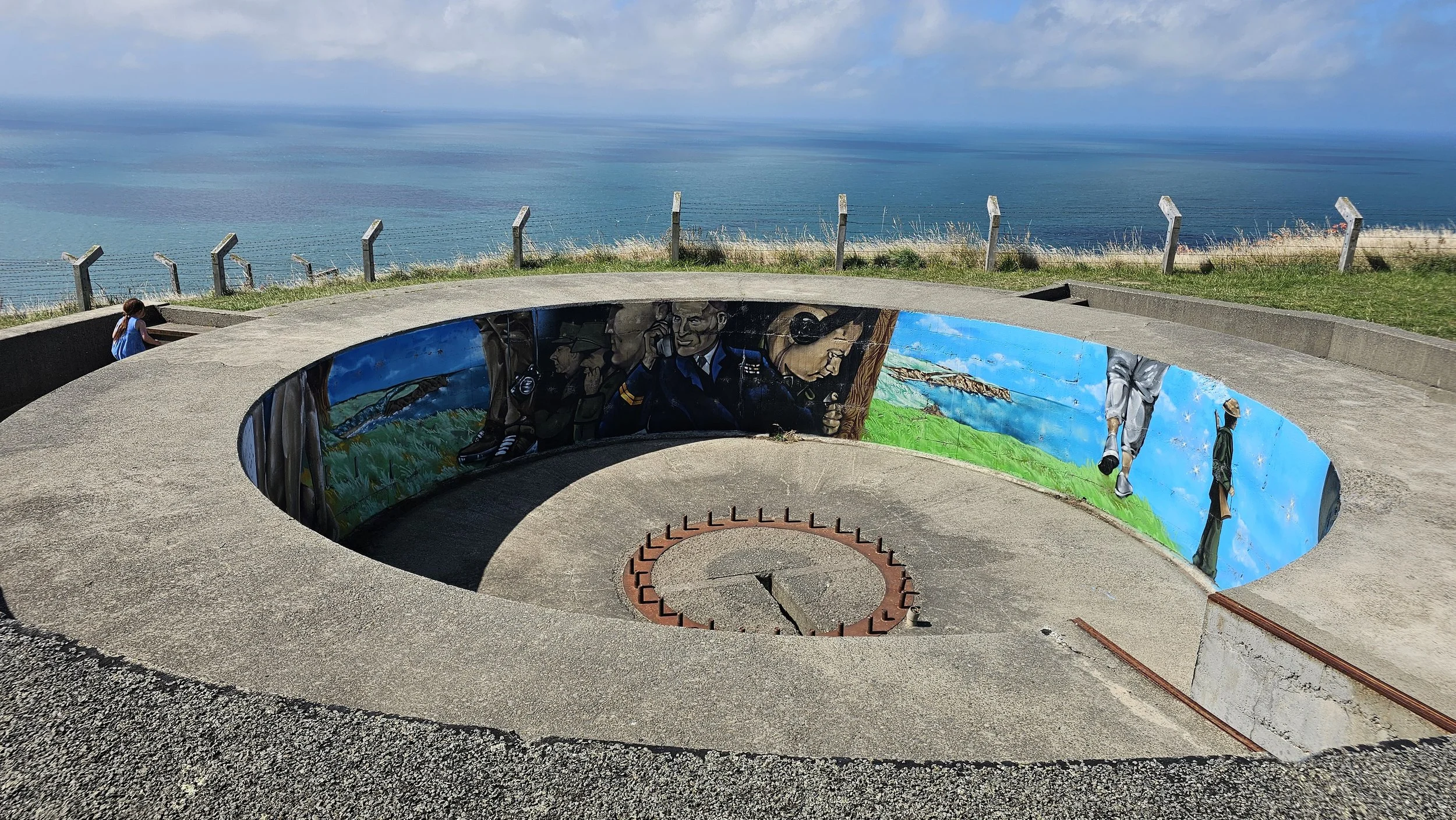 Historic gun emplacement at Godley Head