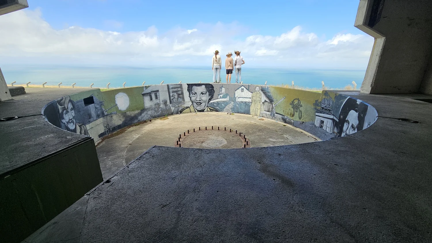 Godley Head coastal defence site above the Pacific Ocean