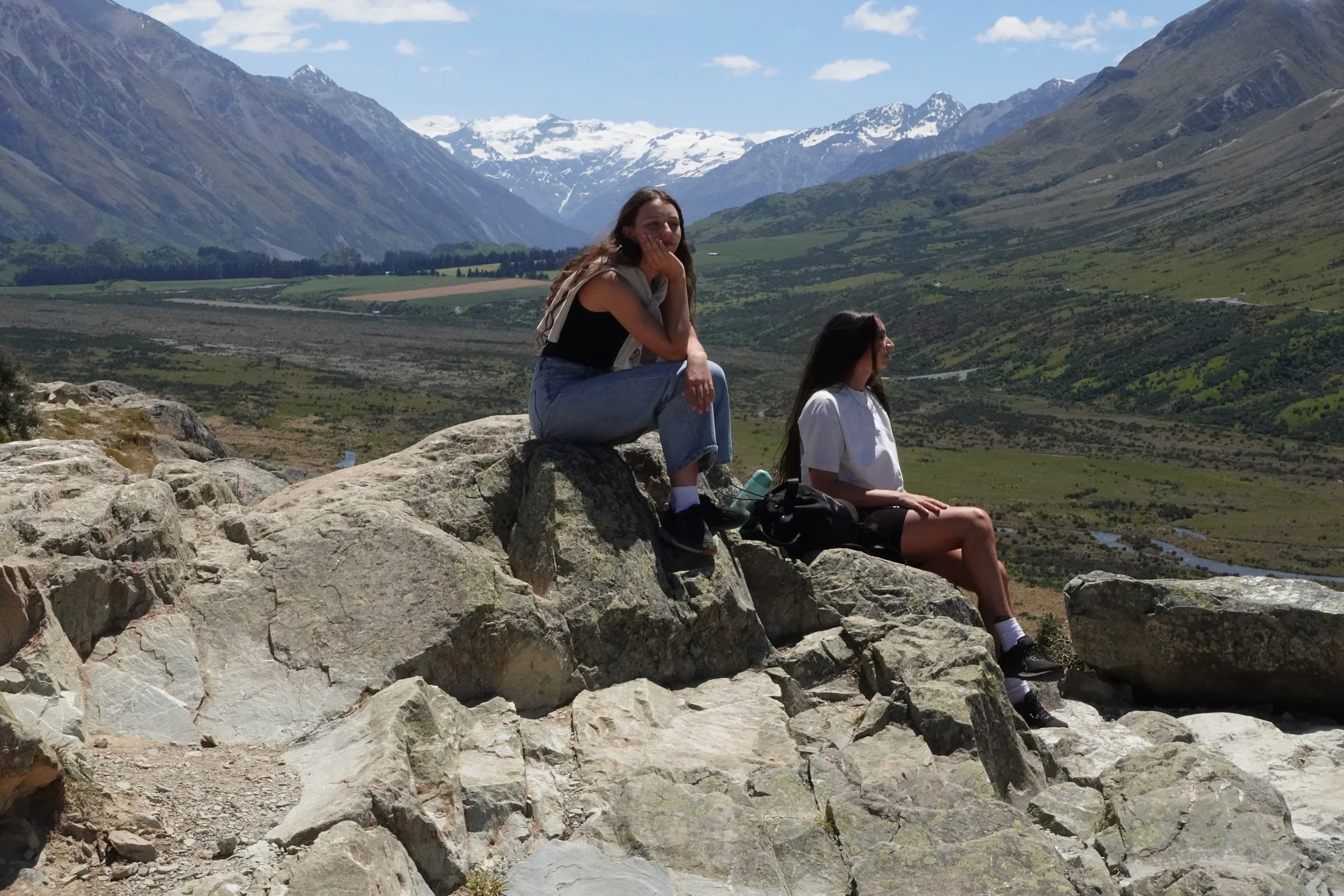 Taking a break on top of Mount Sunday