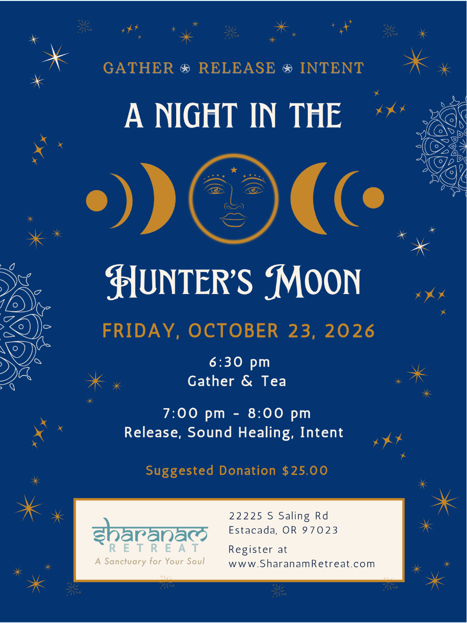 Hunter's Moon at Sharanam