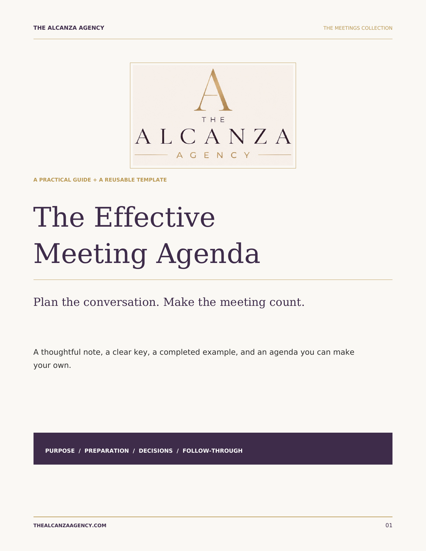 The Effective Meeting Agenda