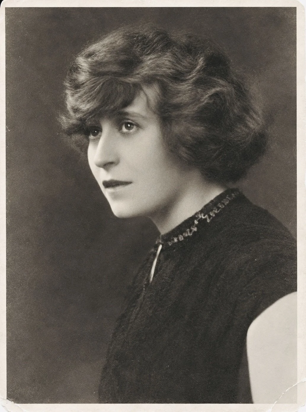 Celia Wachstader as a young woman, smiling at the camera.