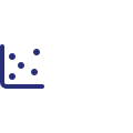 Icono de gráfica de puntos