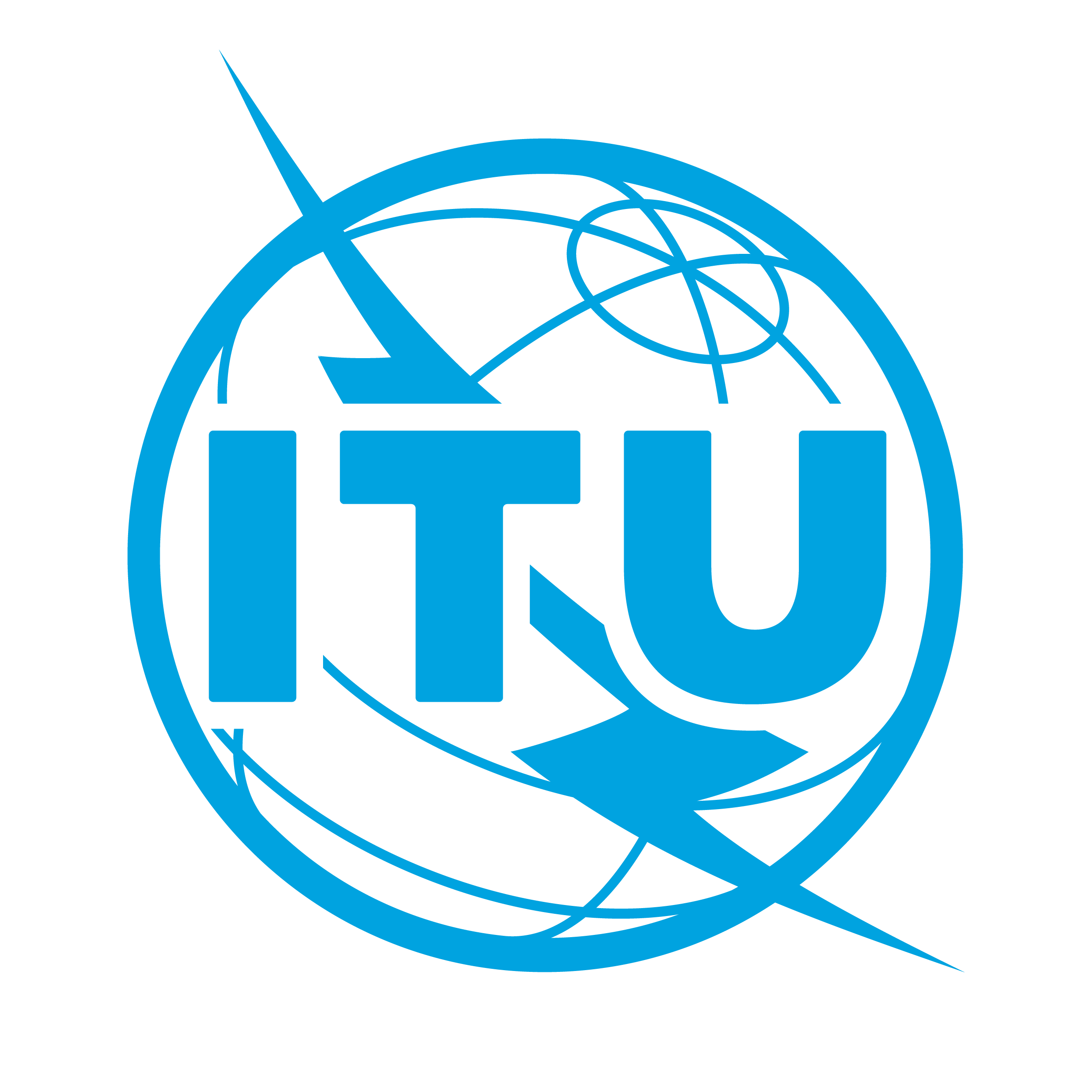 Blue globe logo with interconnected lines inside it, surrounded by a circular border, representing global connectivity and technology.