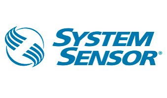 System Sensor logo featuring a blue globe with swirling lines and the company name in bold blue font.