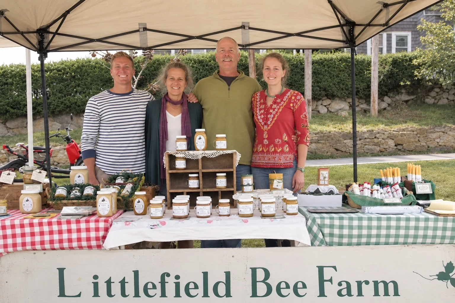 The Littlefield family at the Block Island Farmers Market.