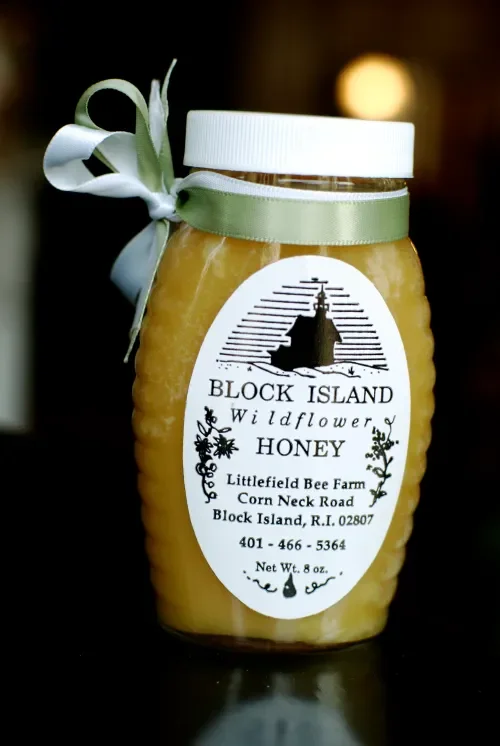Block Island wildflower honey, ready for the market.