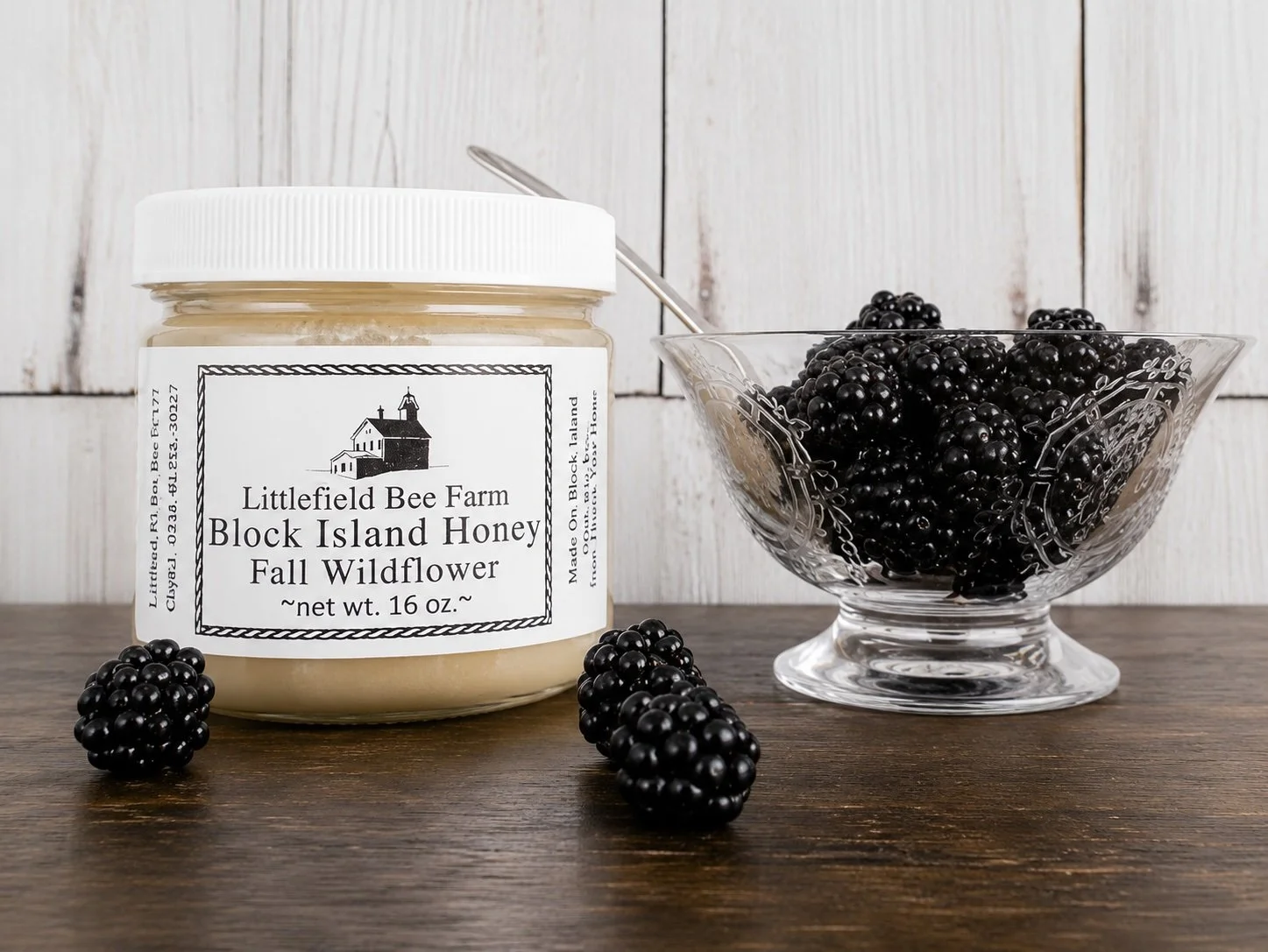 Our classic. Gathered from whatever's blooming across the island in a given season, milkweed, blackberry blossom, wild aster, goldenrod, and more, so the flavor shifts a little year to year. This is the honey that started it all.