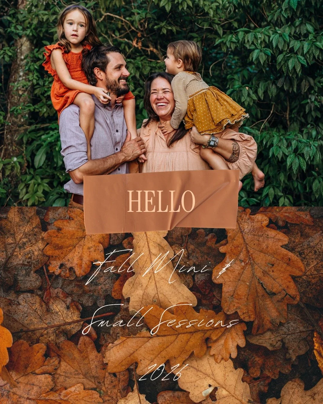 Fall Family Sessions are open NOW through October 23rd, Tuesday through Thursday at golden hour, with some Friday and weekend afternoon availability woven in. Spots at each location are limited (Coral Springs &amp; Davie), and they fill in the order 
