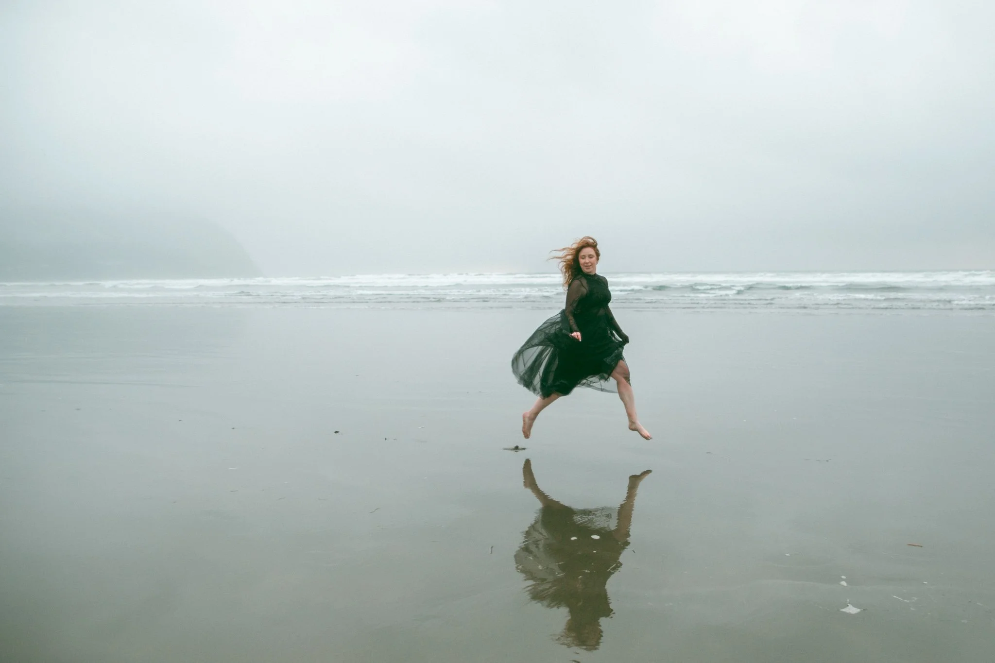Frolicking by Haystack Rock Seaside Oregon
