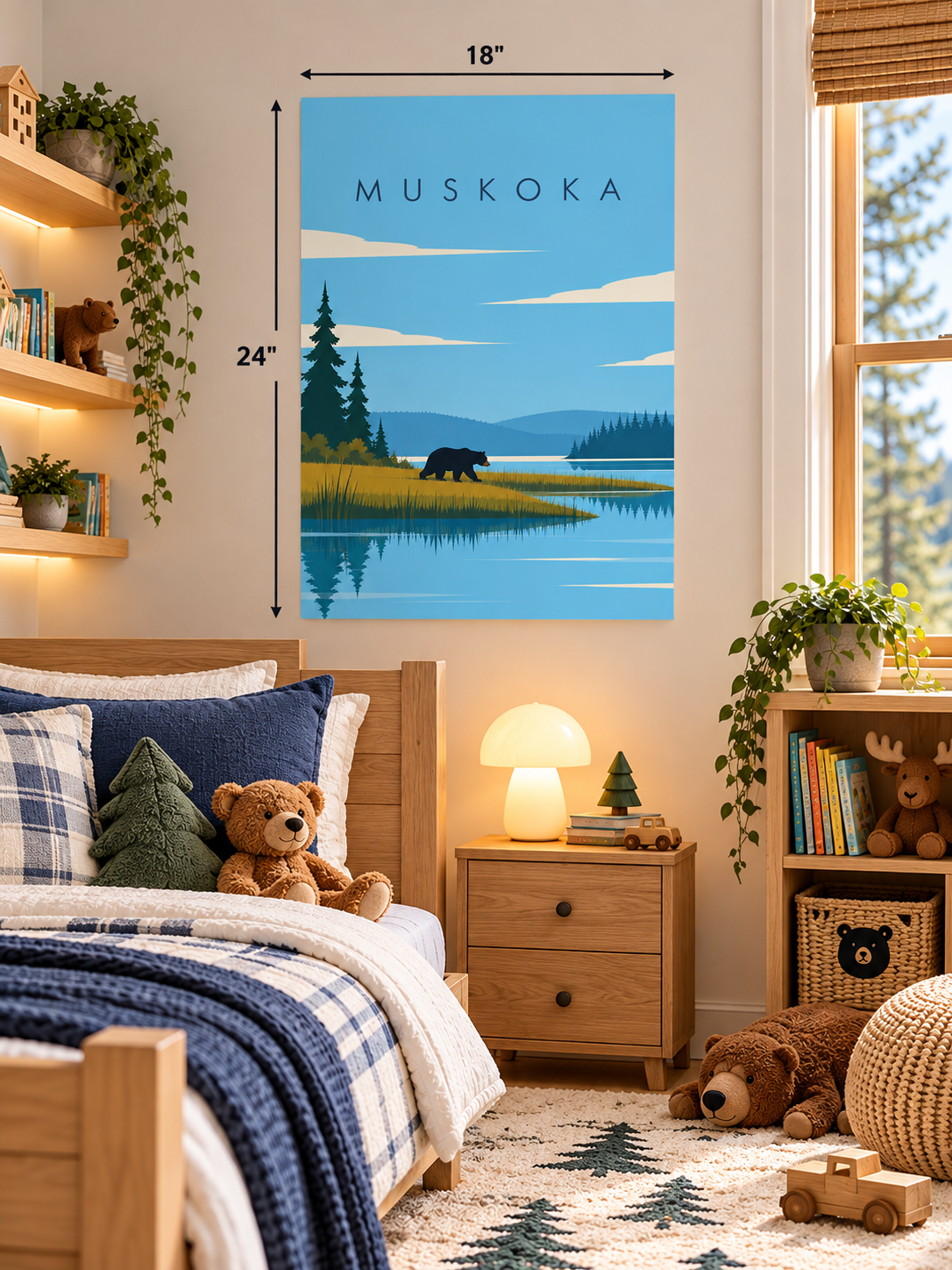 Muskoka Bear | Minimalist Canadian Wilderness Art
