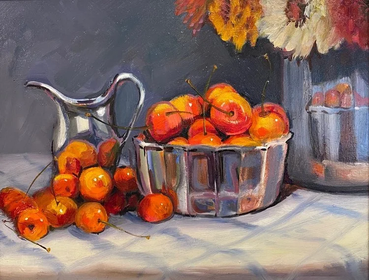 Cherries in Silver Bowl I.jpeg