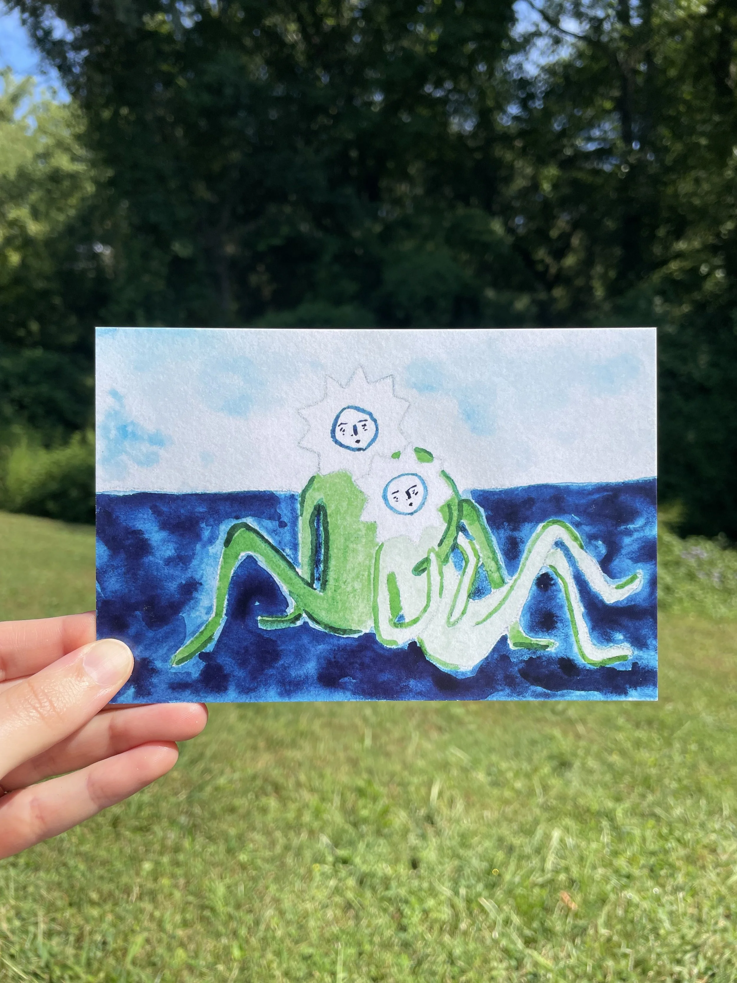 "sun lovers" postcard