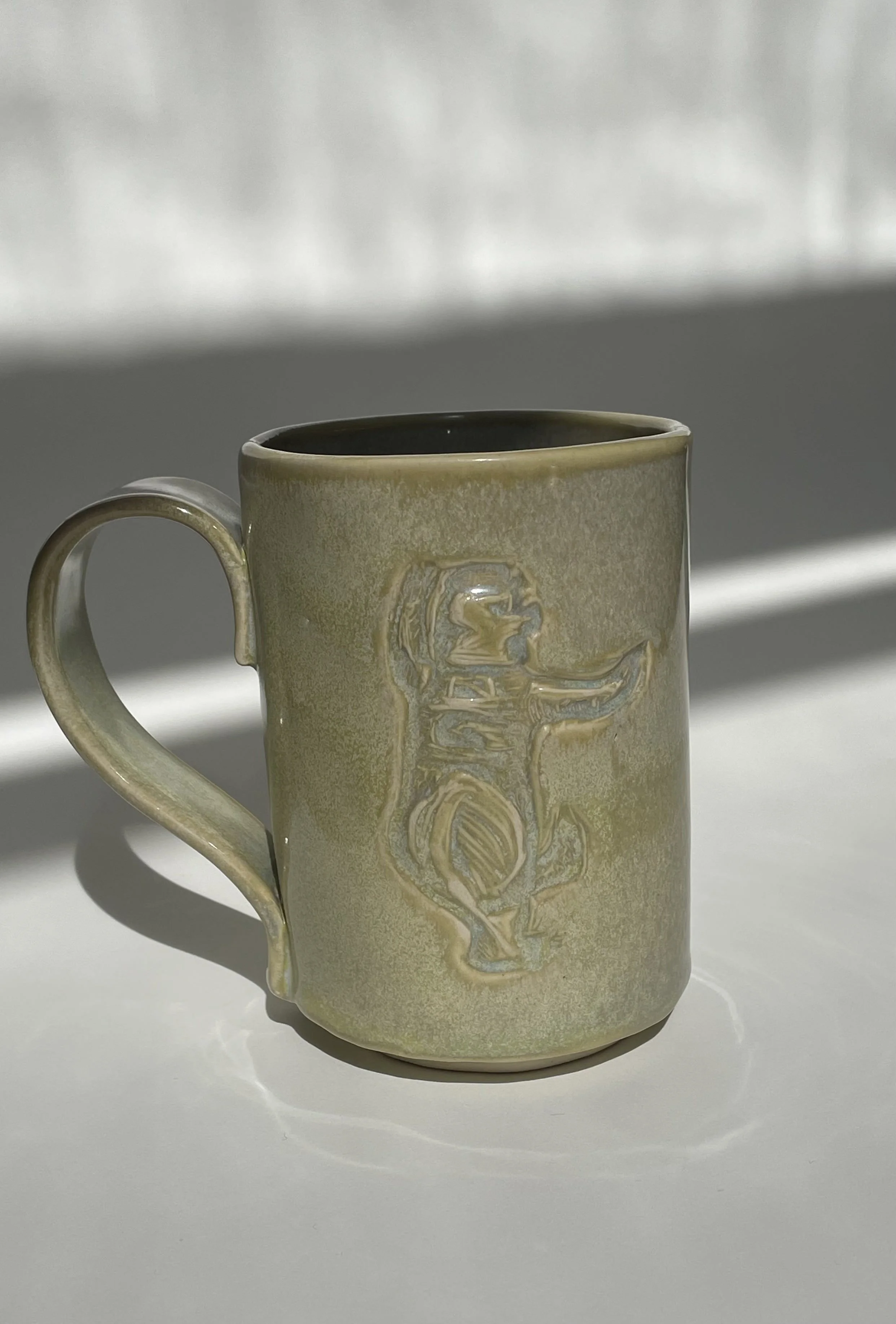 wonky dancing bear mug