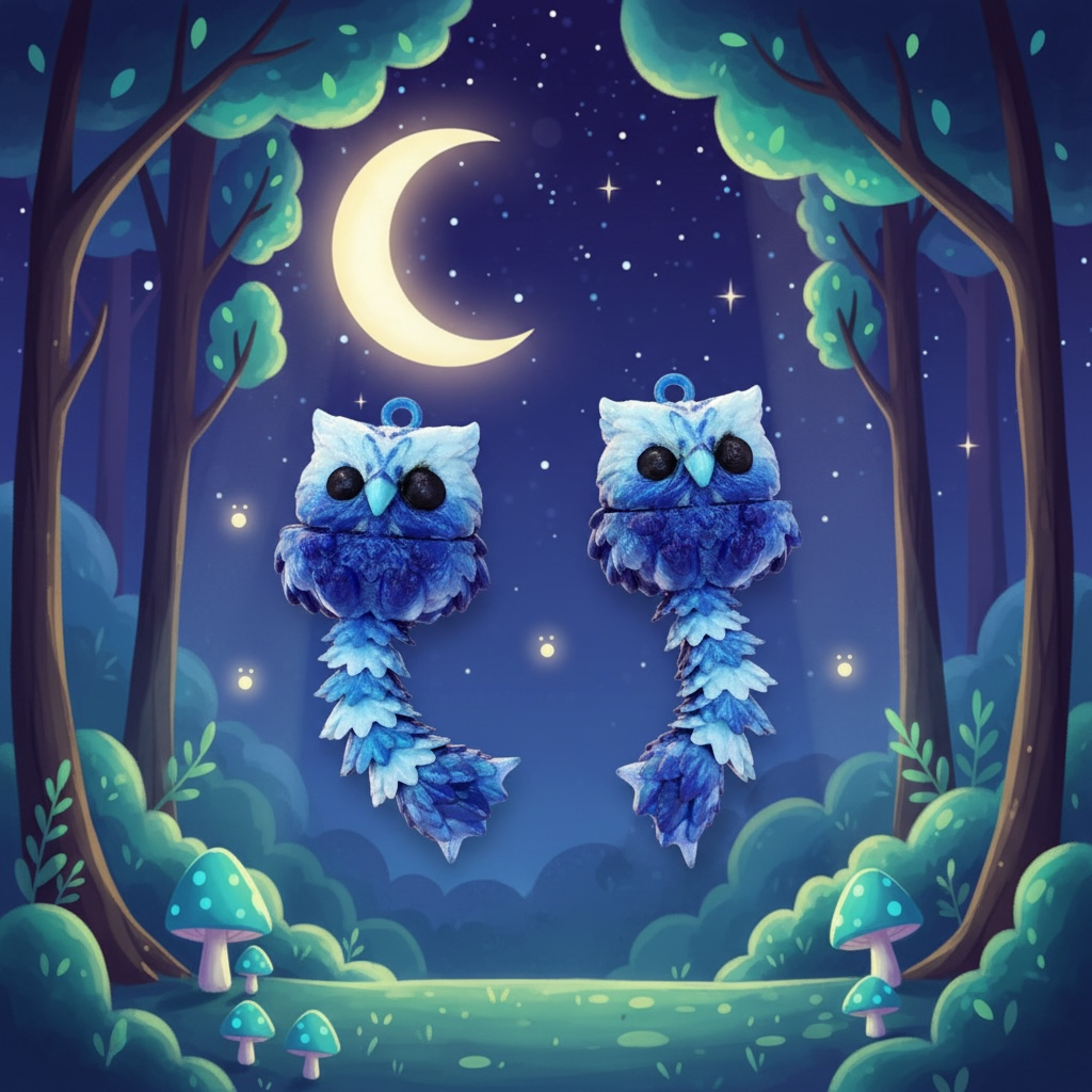 Moonlight the Owl Keychain