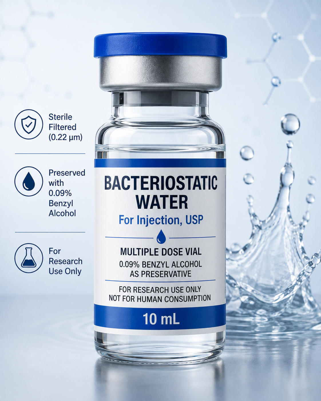 Bacteriostatic Water .09% Benzyl Alcohol