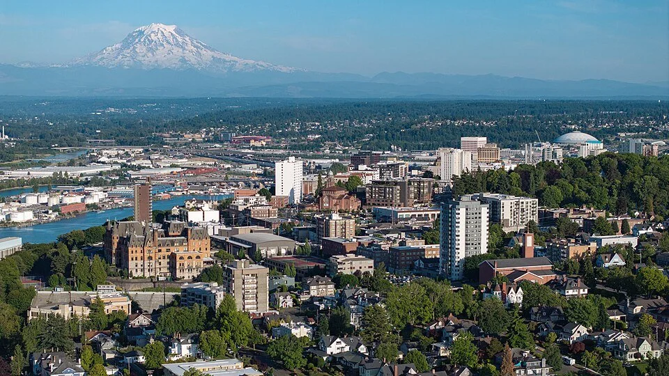 Aerial view of Tacoma, Washington