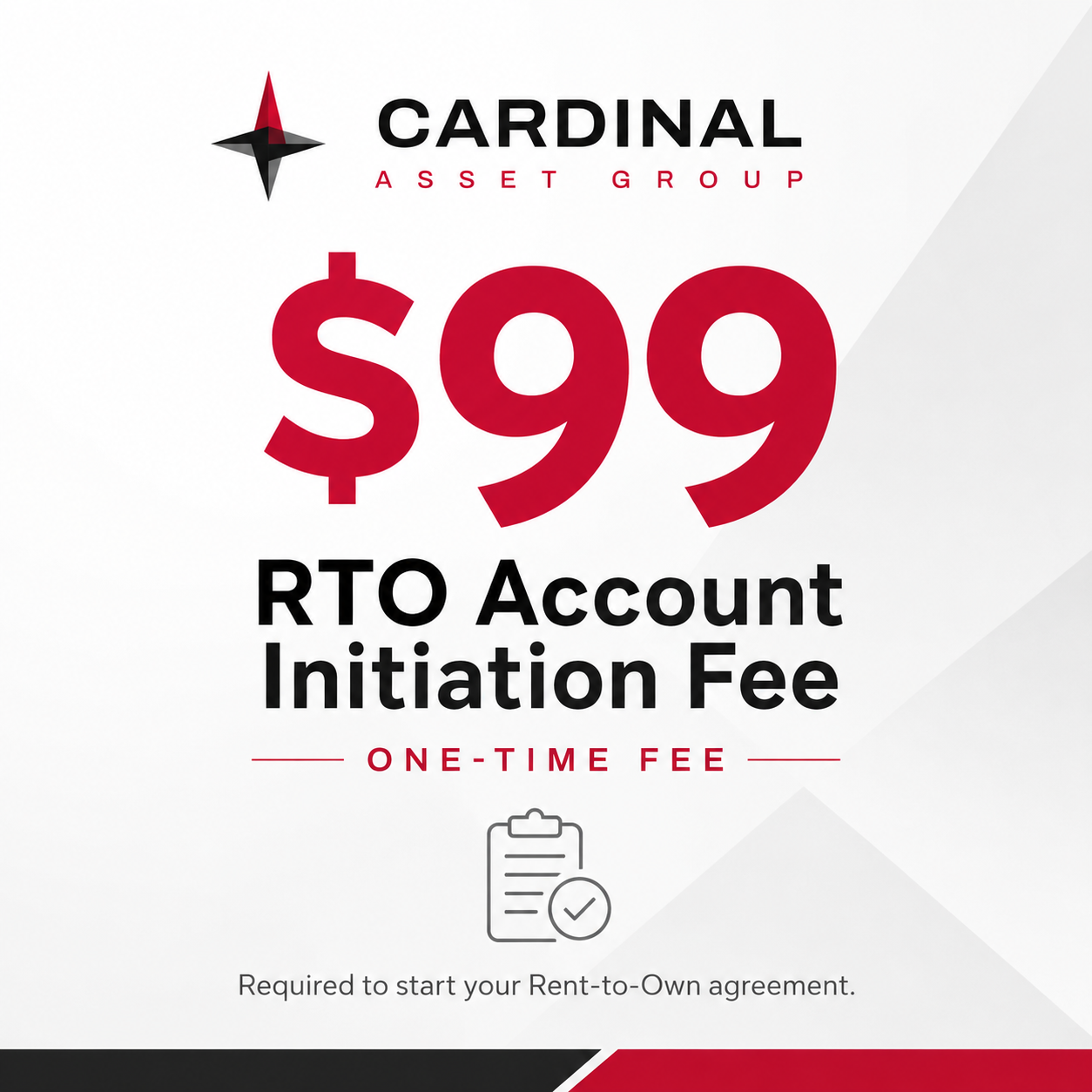 RTO Account Initiation Fee