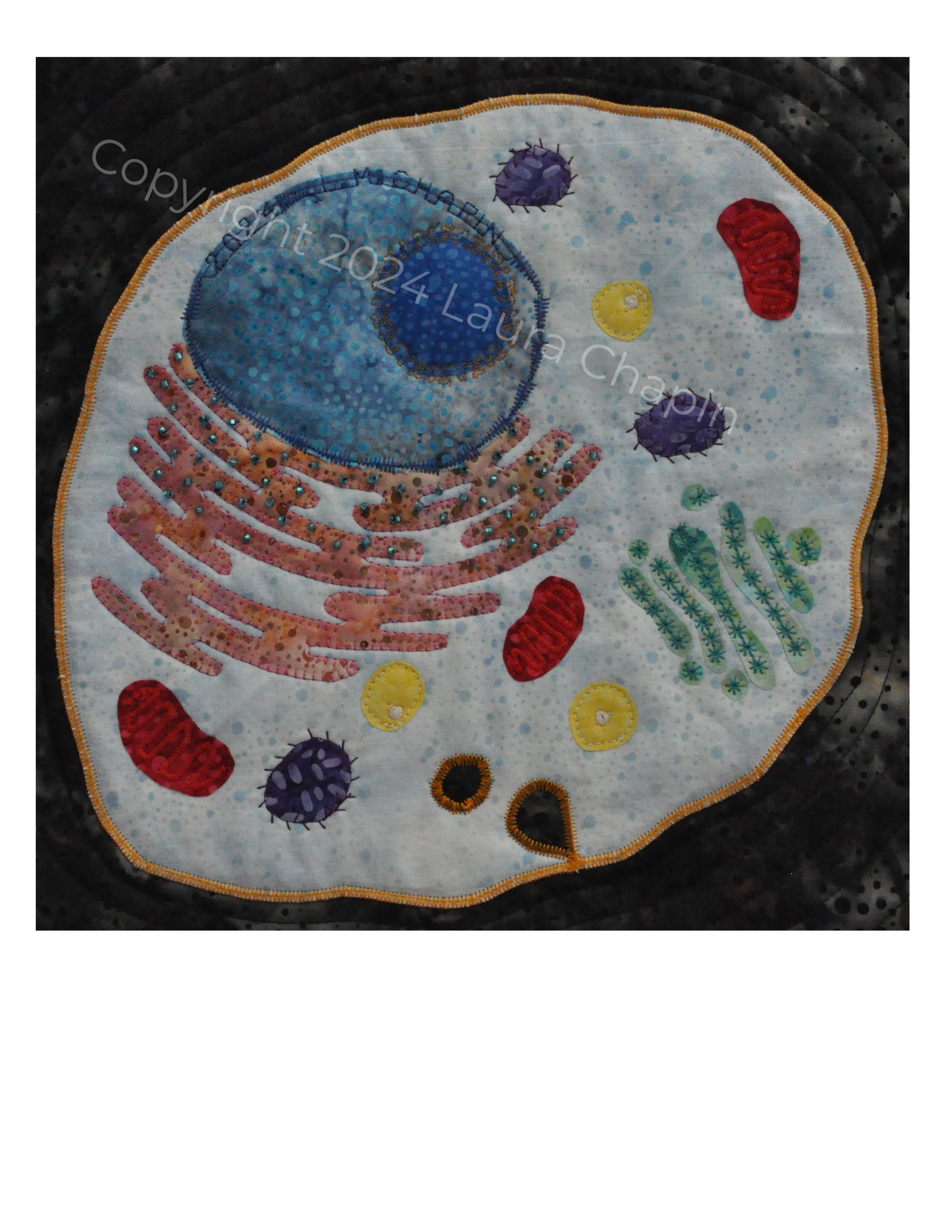 Quilted Cell - Framed