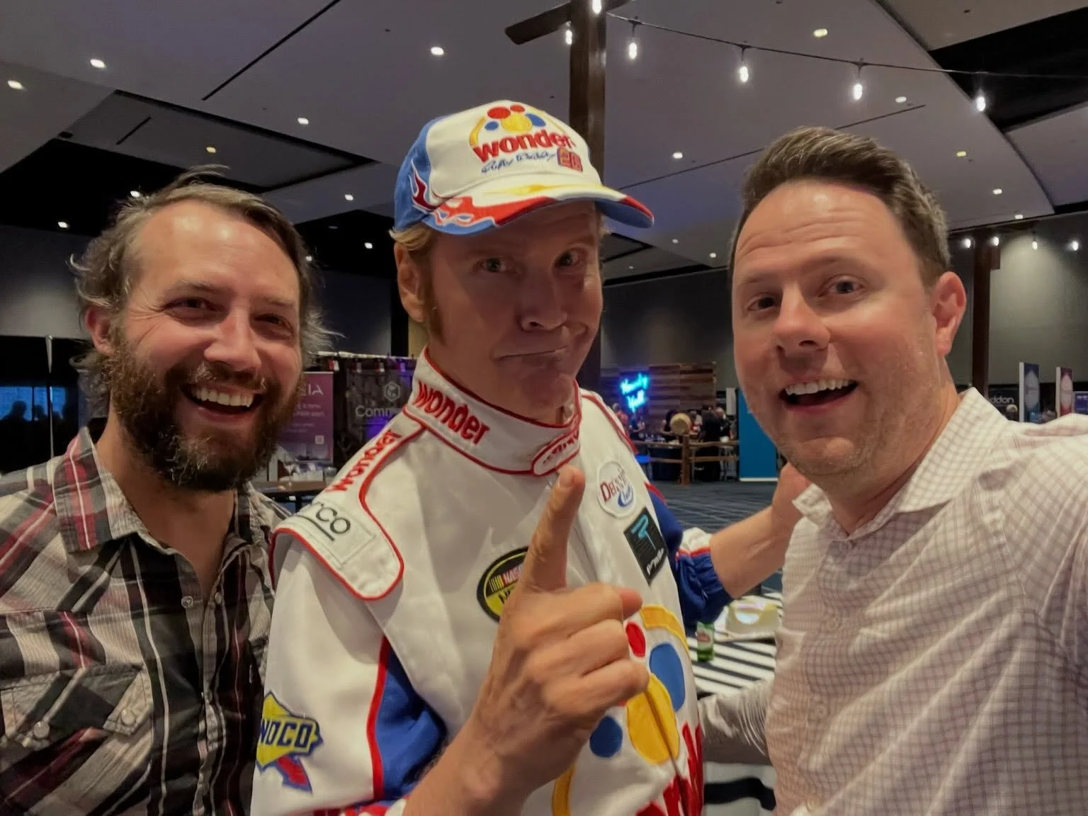 That time we met Ricky Bobby at a vendor showcase at @loewsarlington. #shakeandbake
