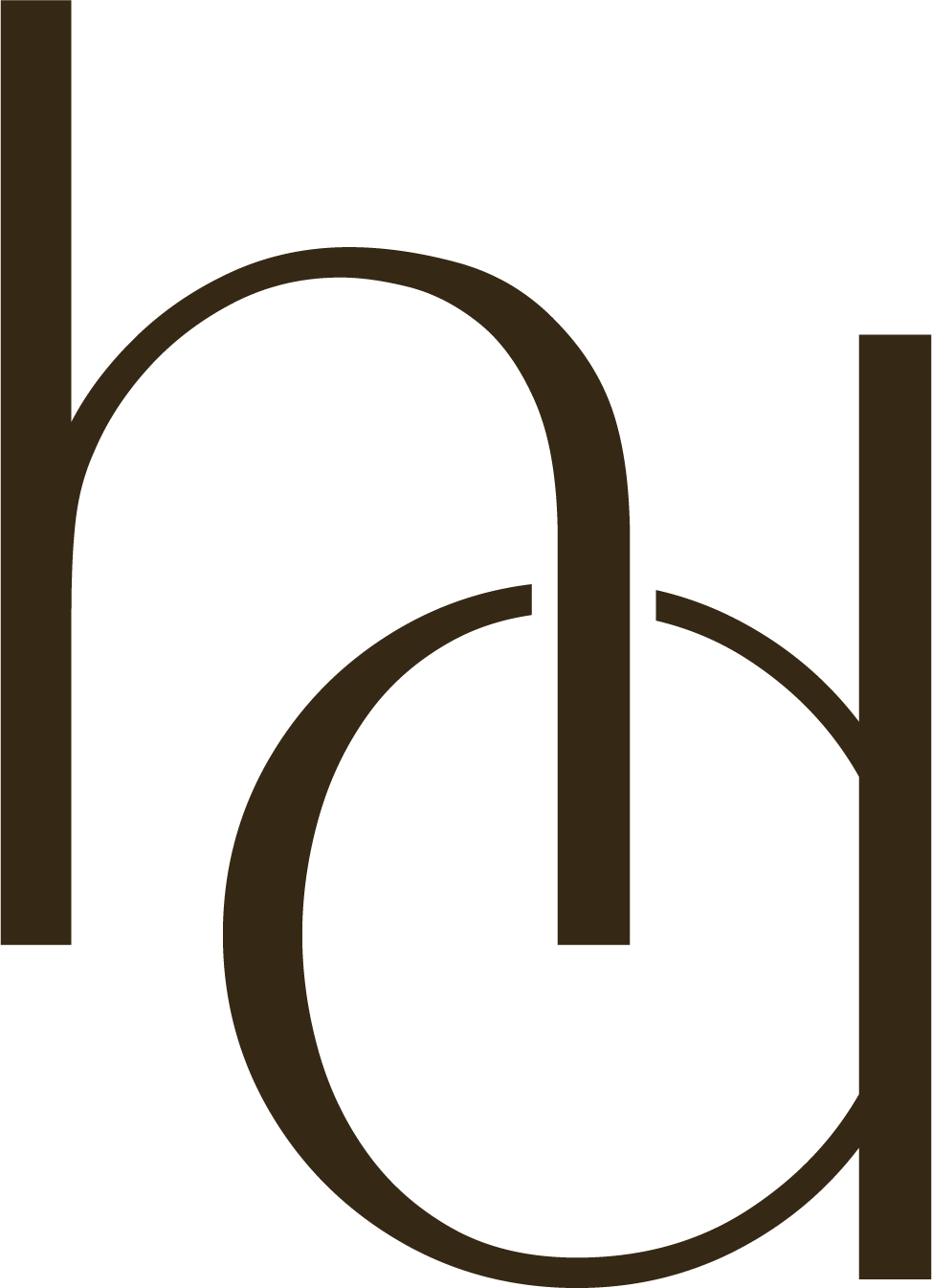 Monogram of Haven Dermatology with letters h and d connected together.