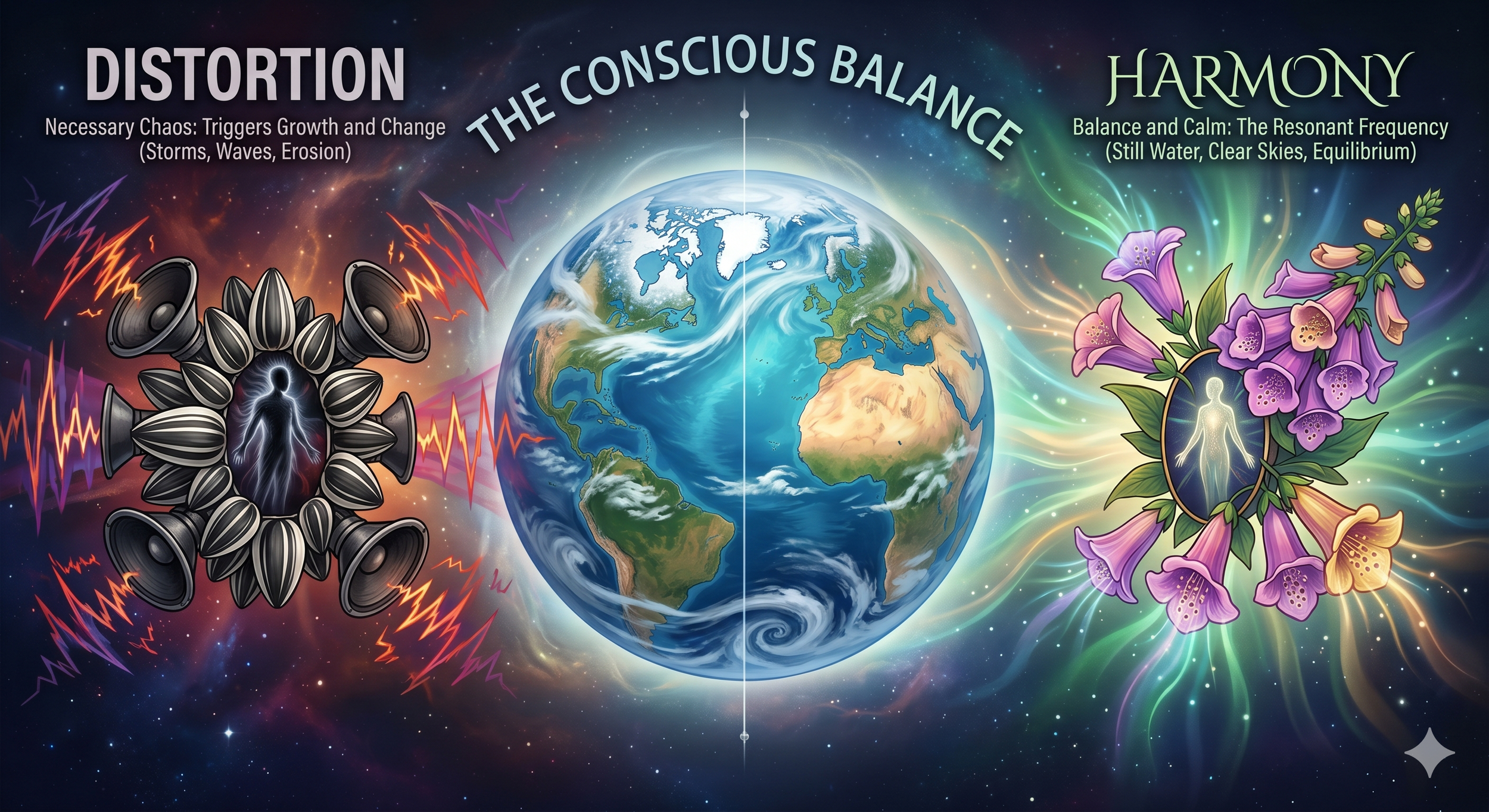 Distortion vs Harmony Tuning Your Consciousness: The Cosmic Secret of the Two Satellites.