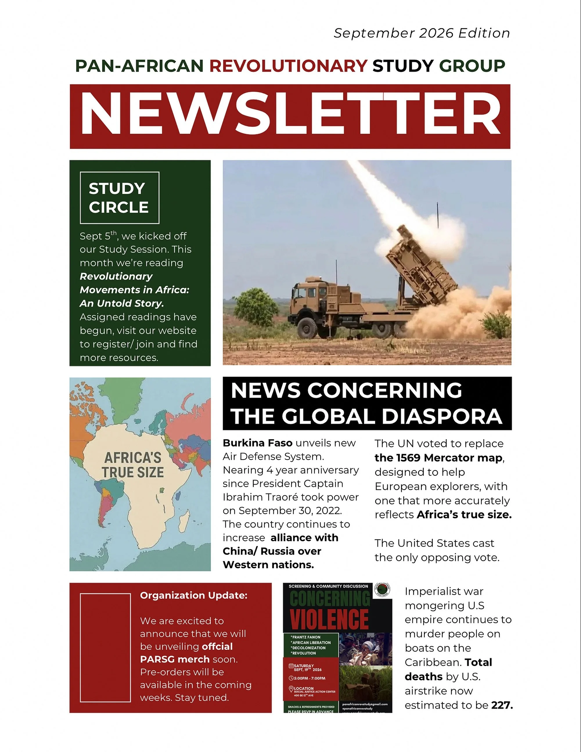 PARSG Monthly Newsletter (September 2026 Edition)

From our Study Circle to major developments across Africa and the global diaspora, PARSG remains committed to study, political education, and collective awareness.

📩 Want the newsletter before ever