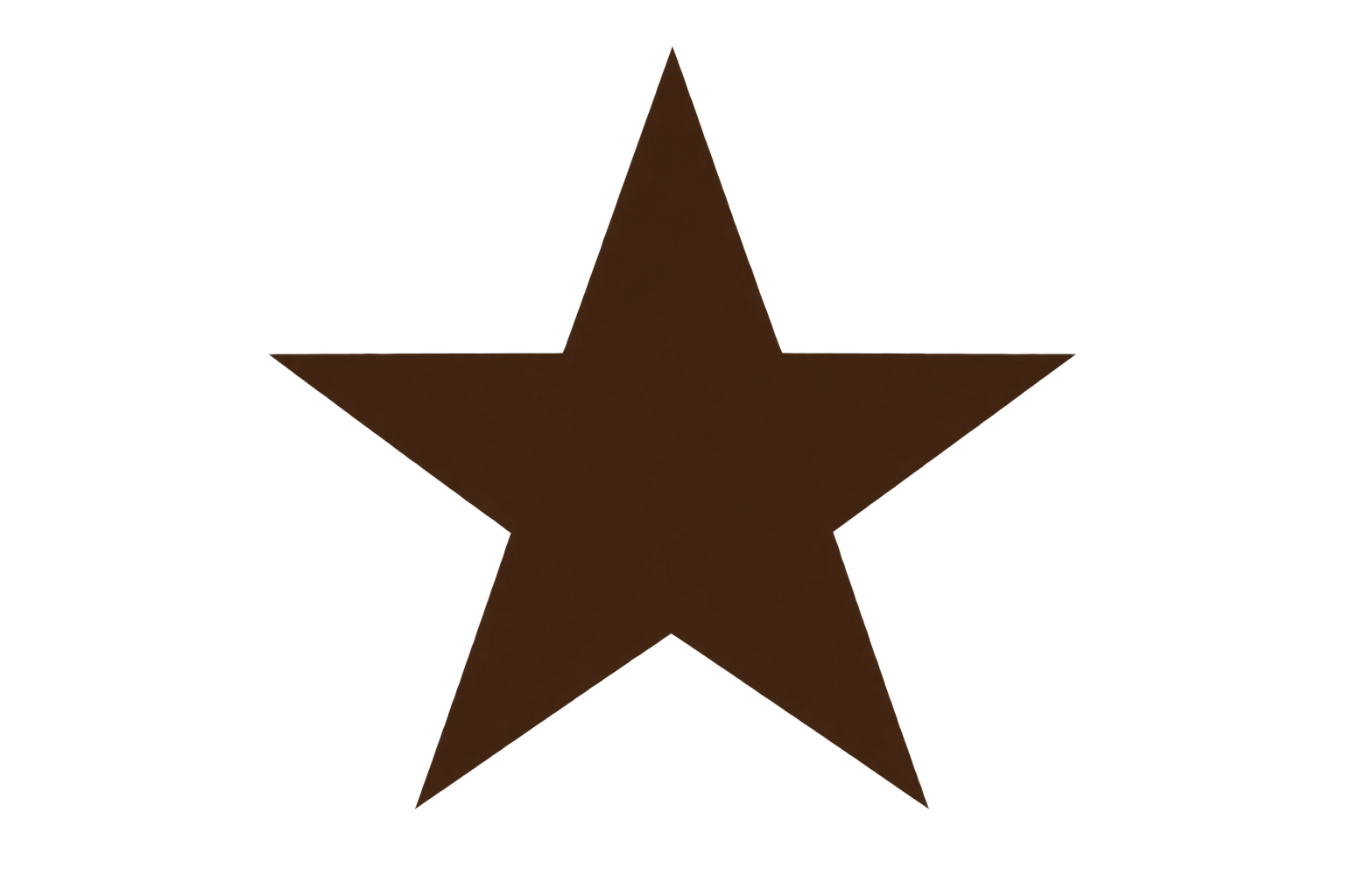 A metallic bronze-colored star medal or award with a textured surface and five points.