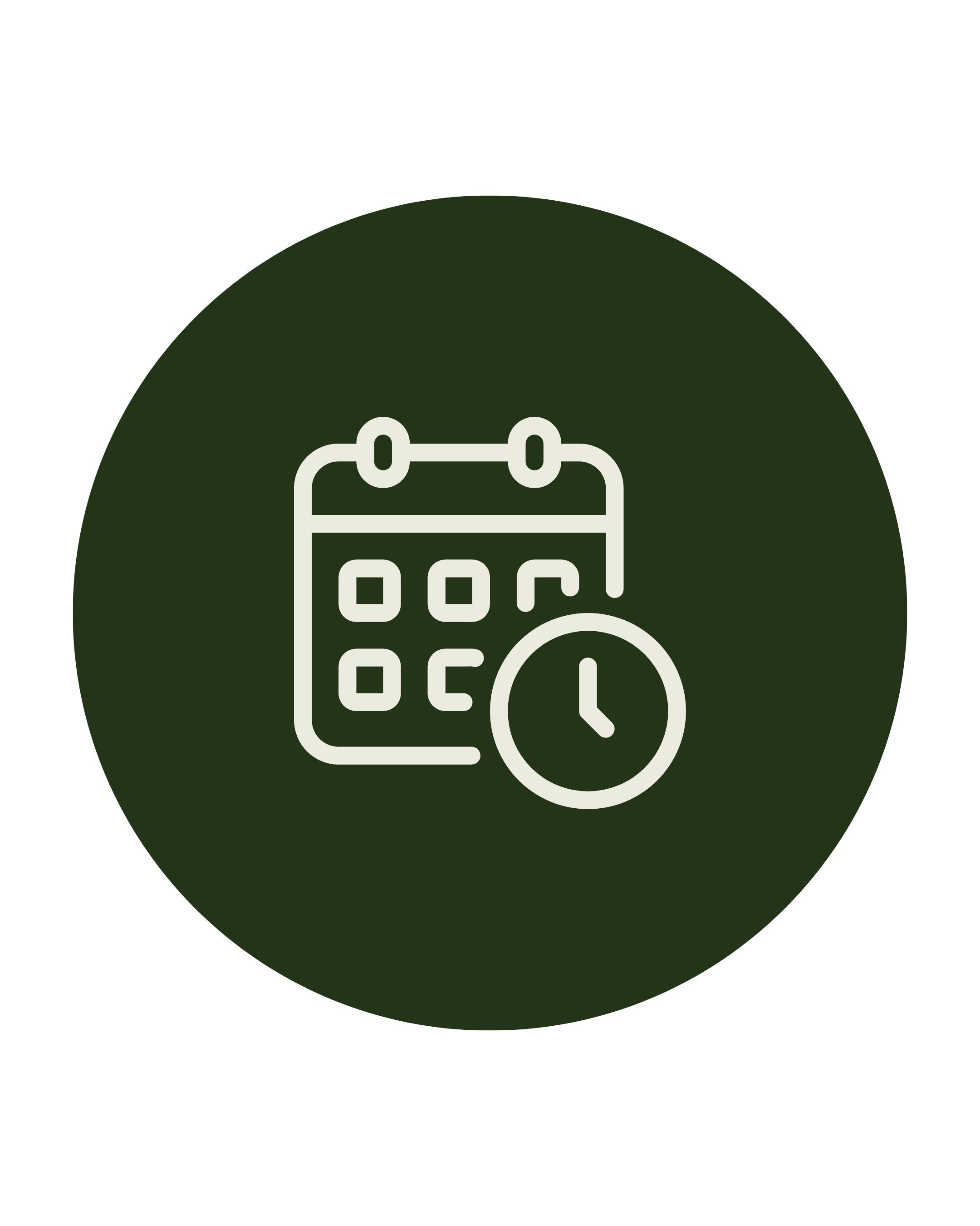 A simple icon of a calendar and a clock, representing scheduling or time management.