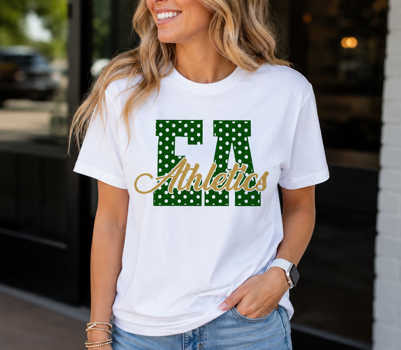 EA Polka Dot Womens Tee White