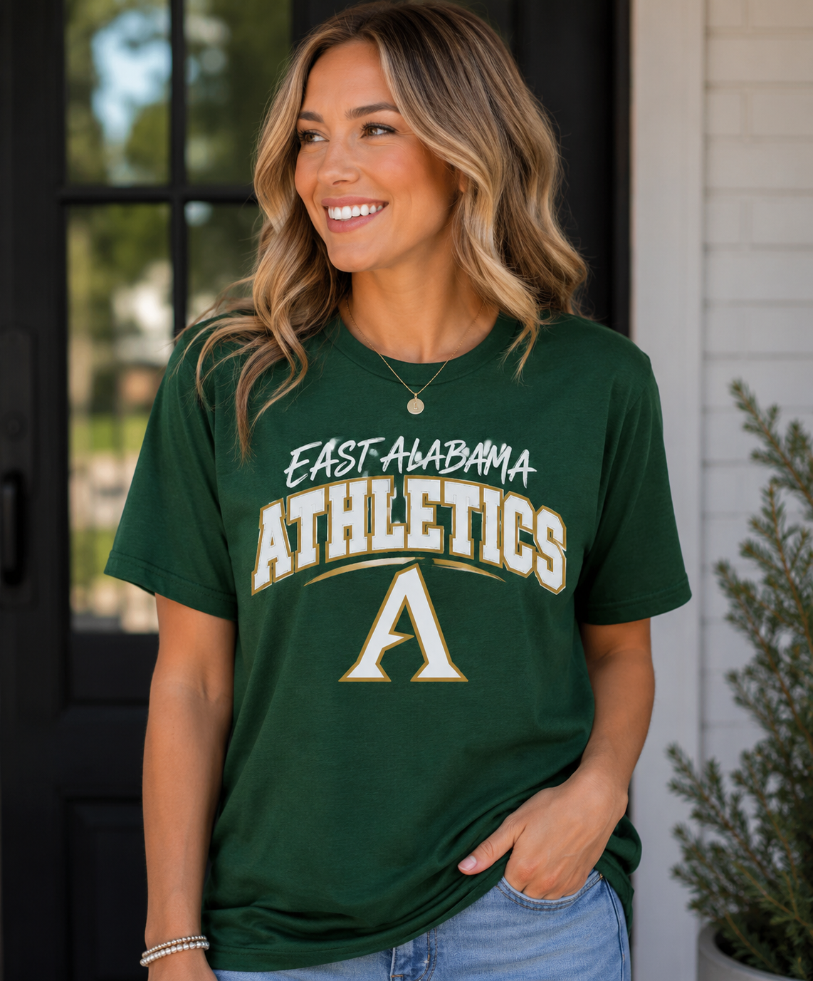 EAST ALABAMA ATHLETICS Arched Womens Tee