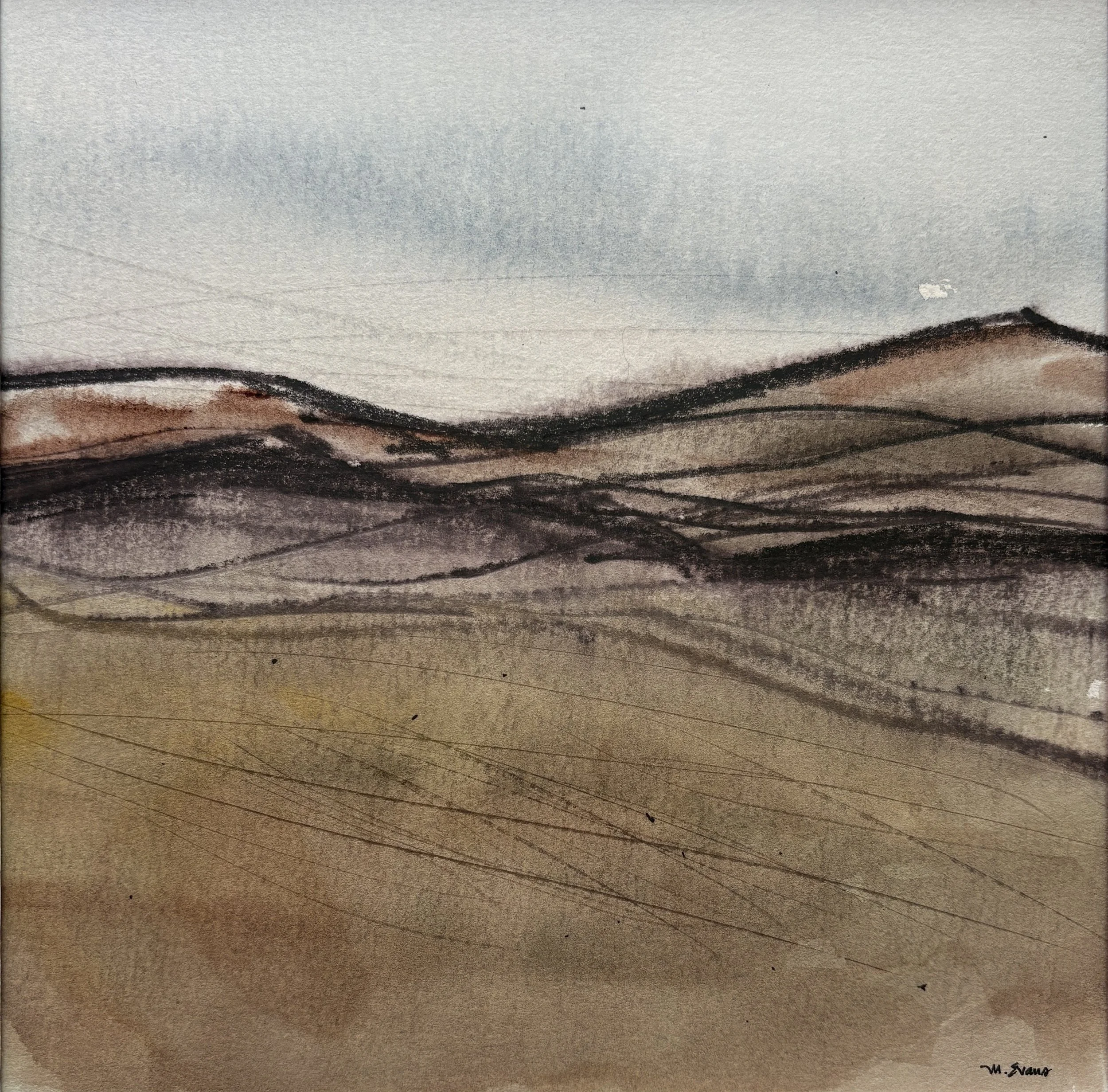 Earthen, mixed media, 12" x 12", 2026
