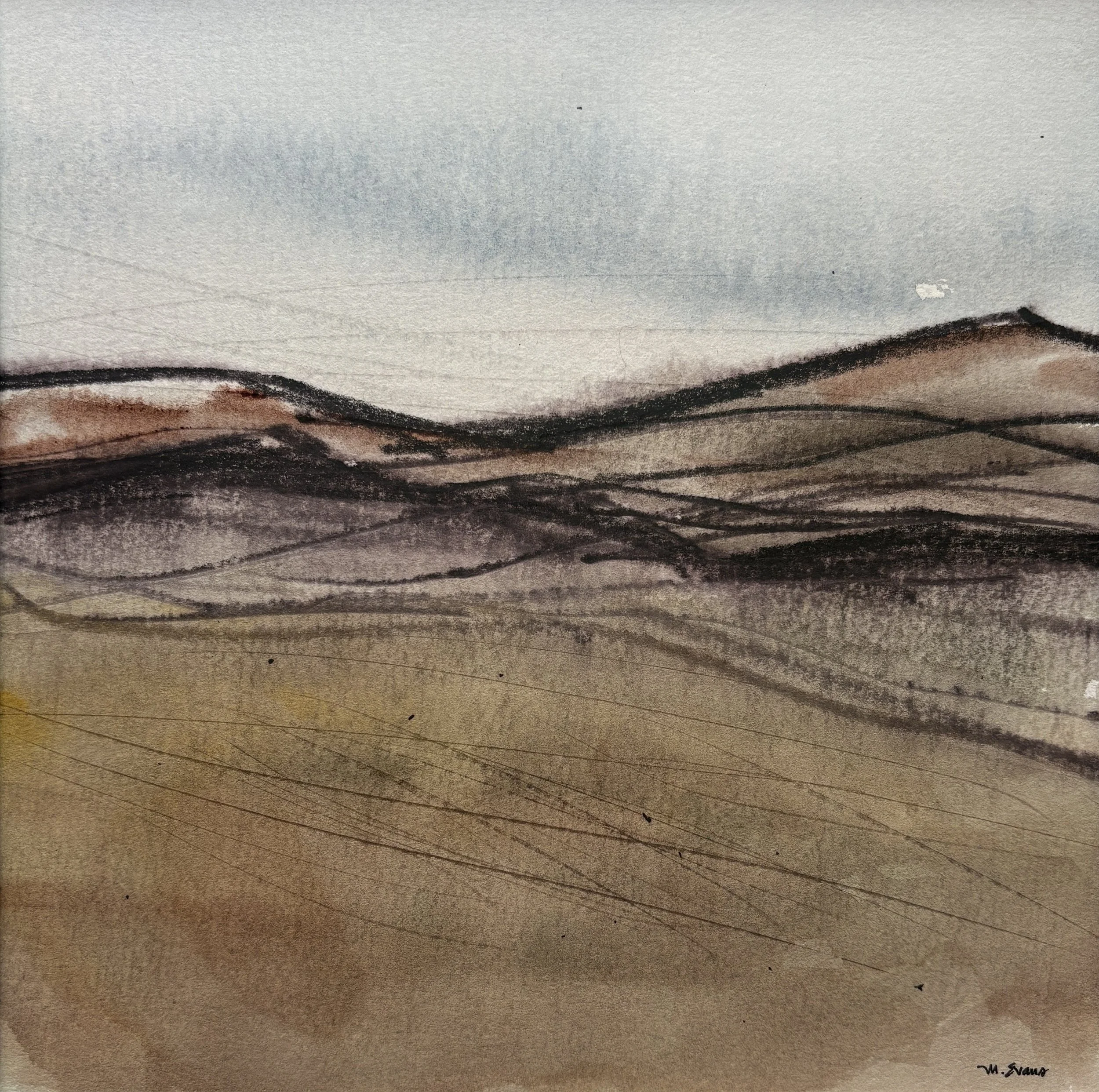 Earthen, mixed media, 12" x 12", 2026