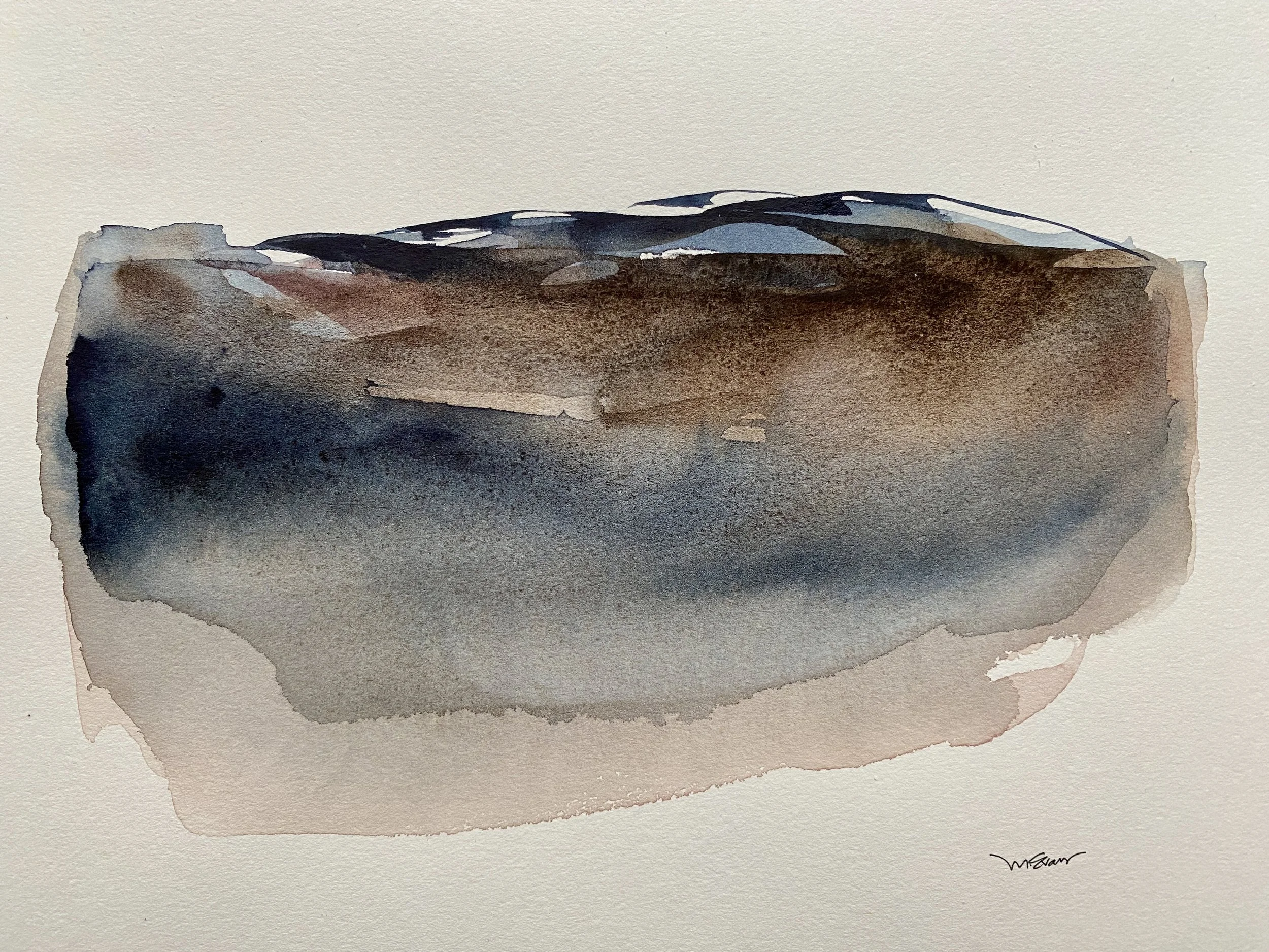 Depth II, watercolor, 10" x 10", 2025