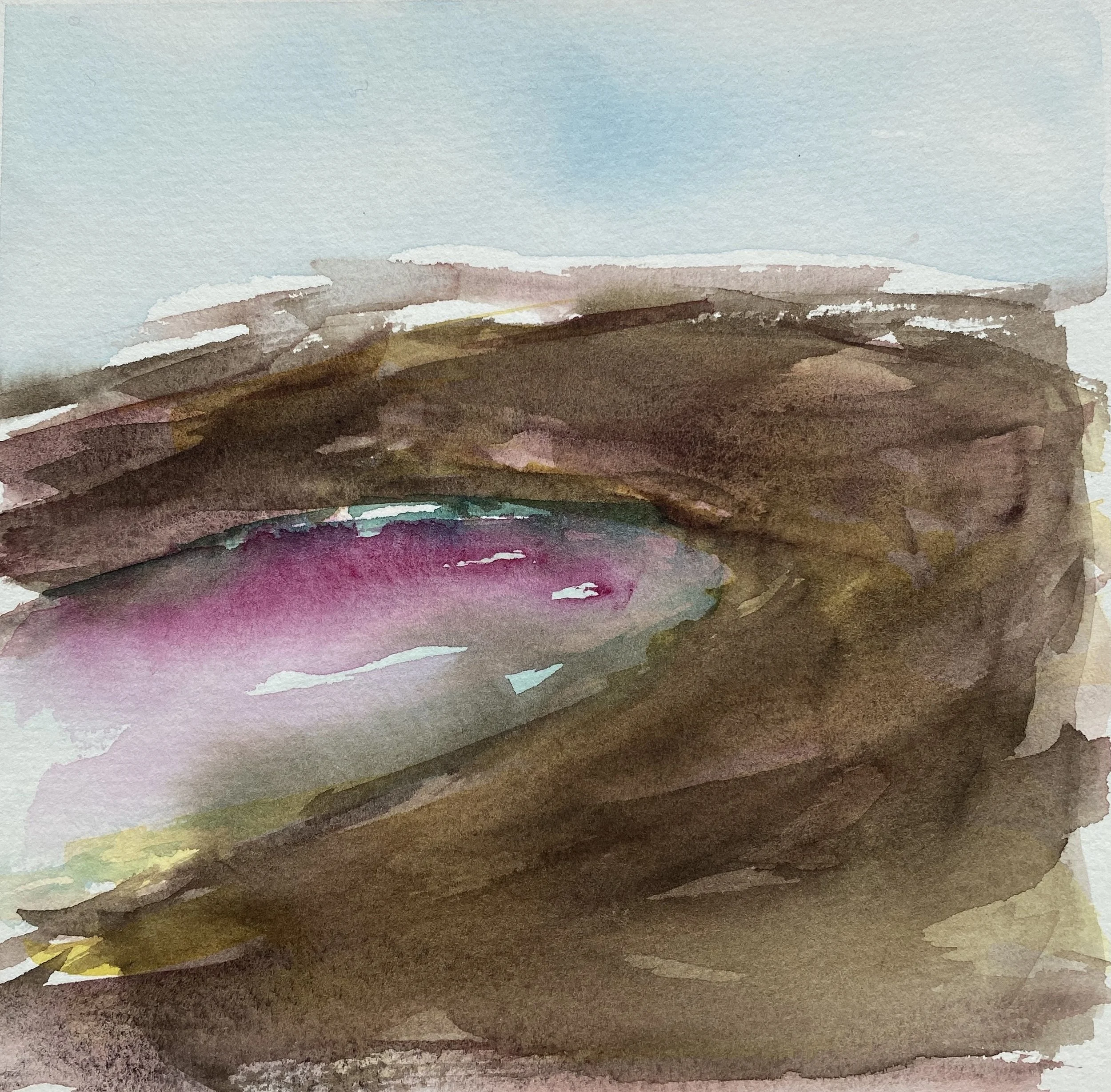 From Above, watercolor, SOLD
