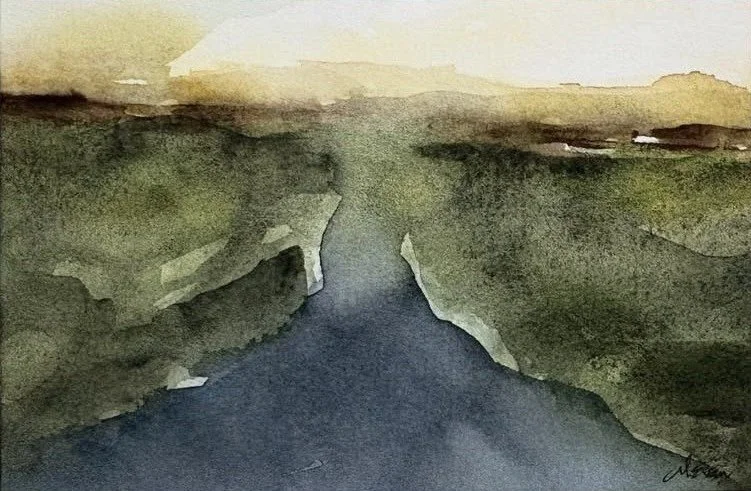 Passage, watercolor, 2025, SOLD