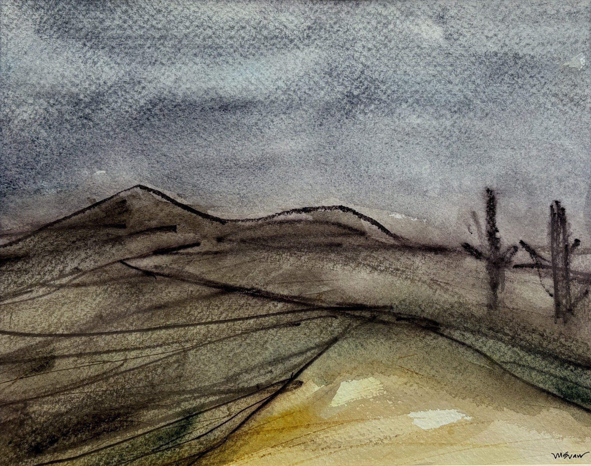 Untitled (Desert), mixed media, 14" x11" , 2026