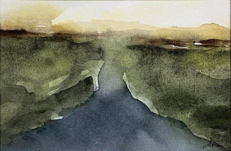 Passage, watercolor, SOLD