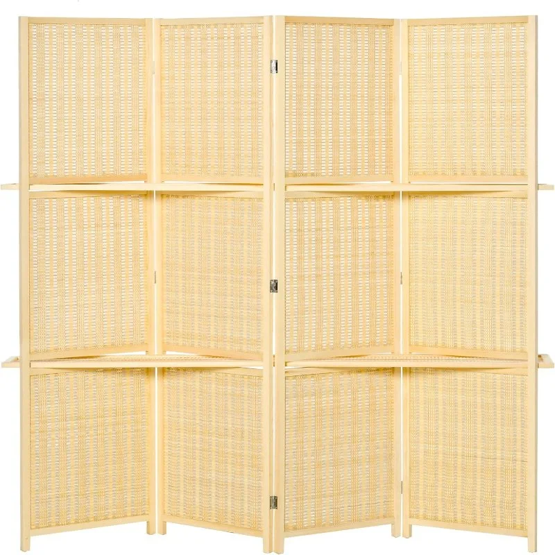 Bamboo Room Divider Shelf