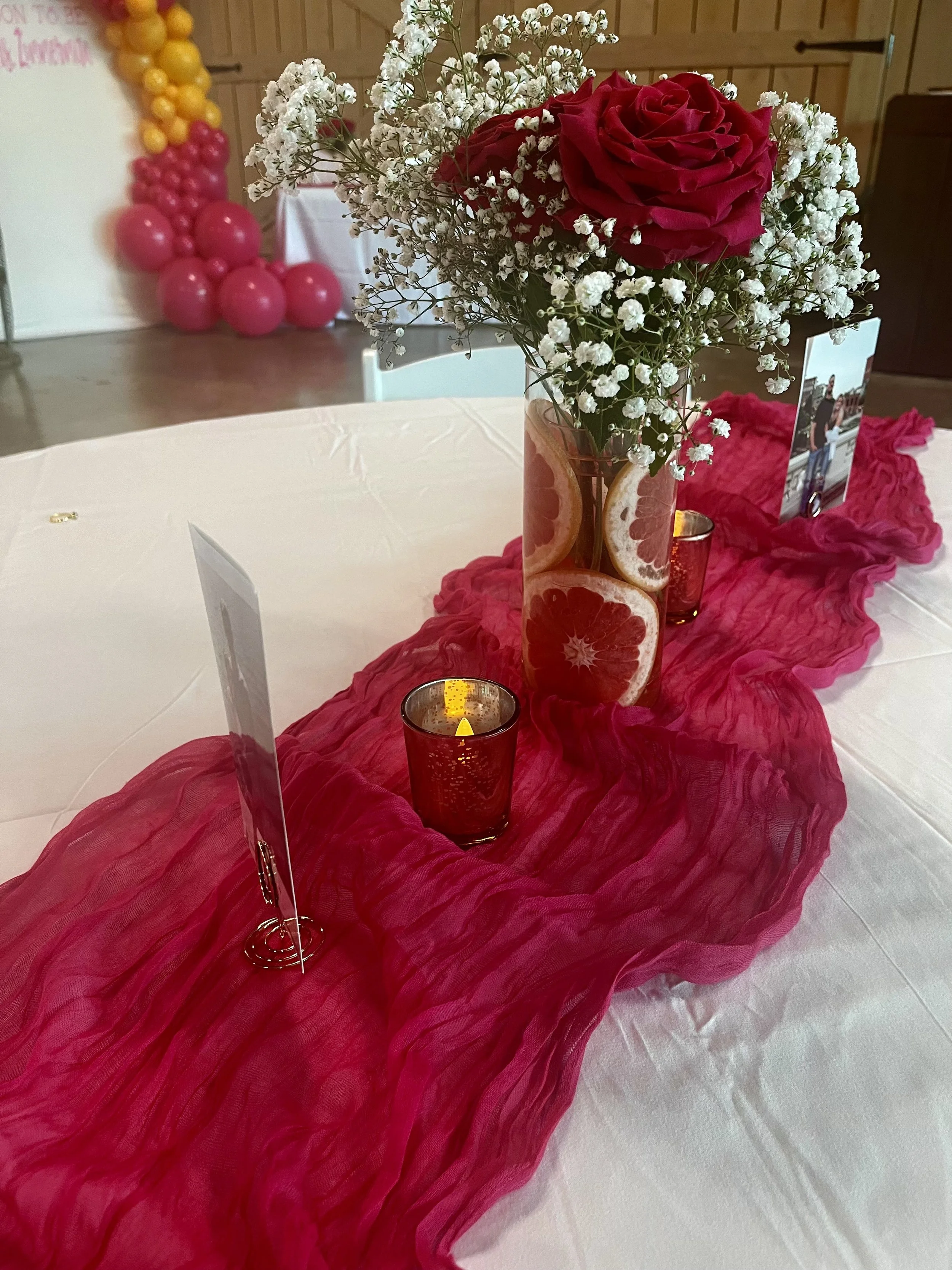 Hot Pink Cheesecloth Runner